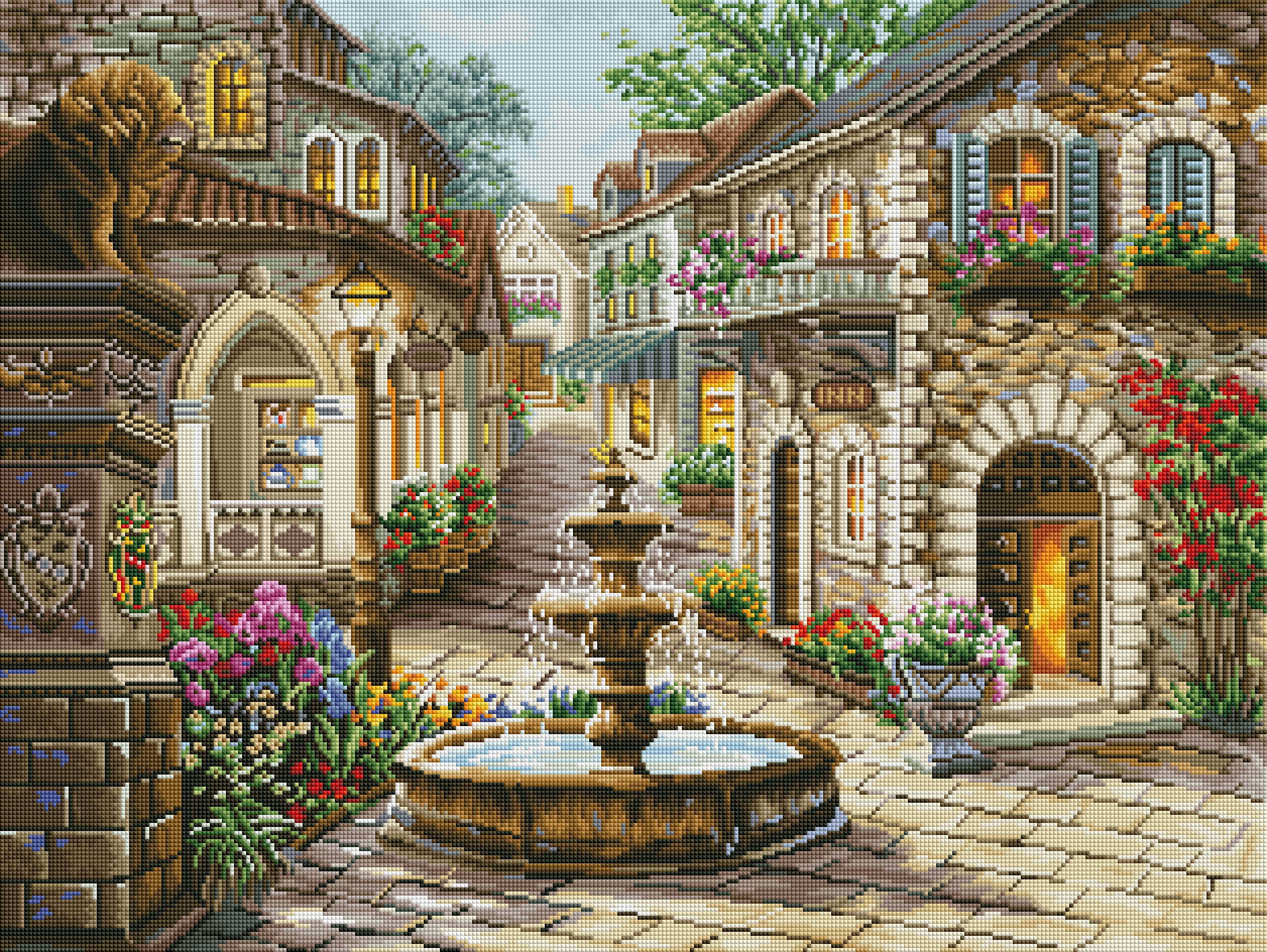 Cobblestone Fountain