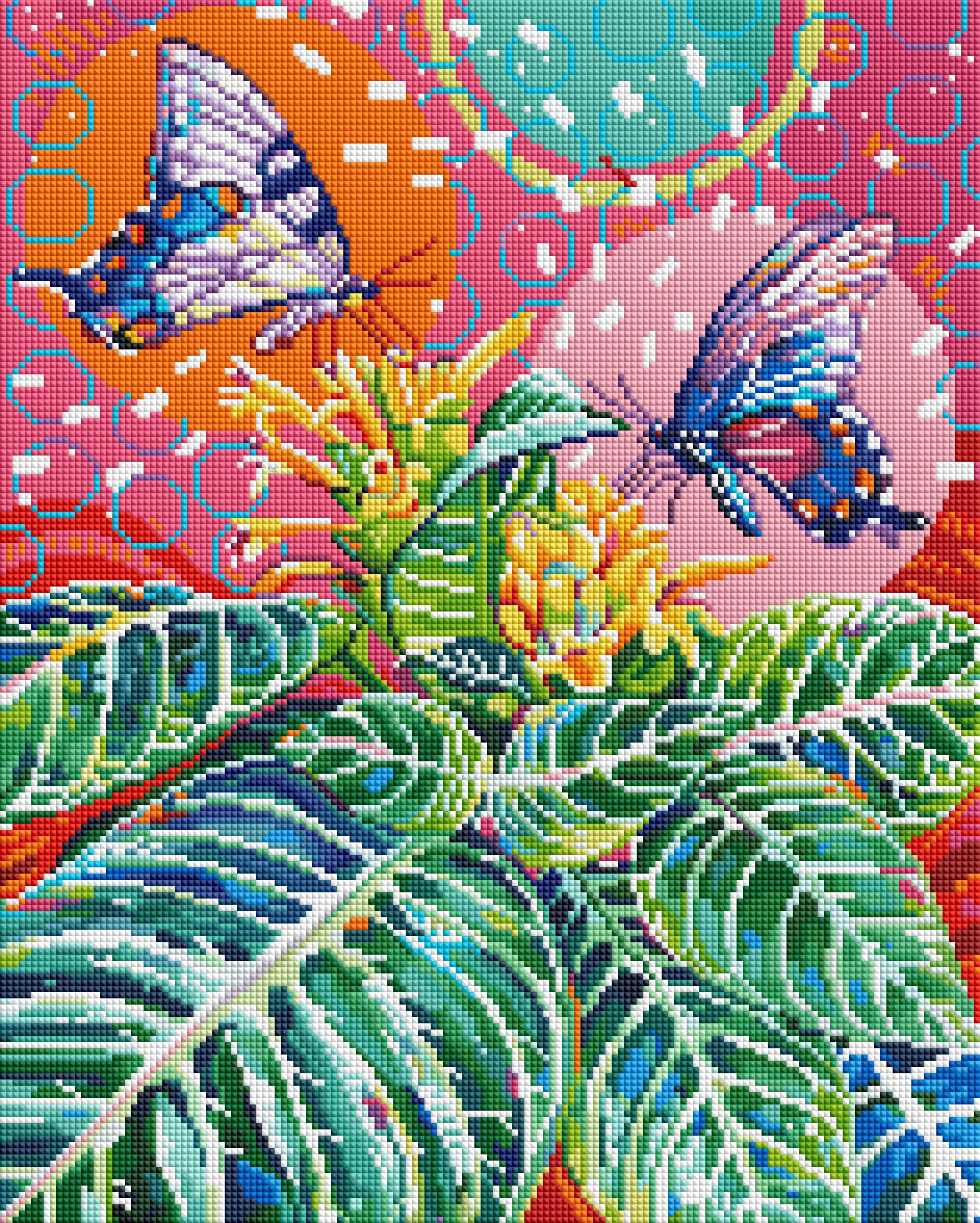 Aphelandra Zebra and Butterflies