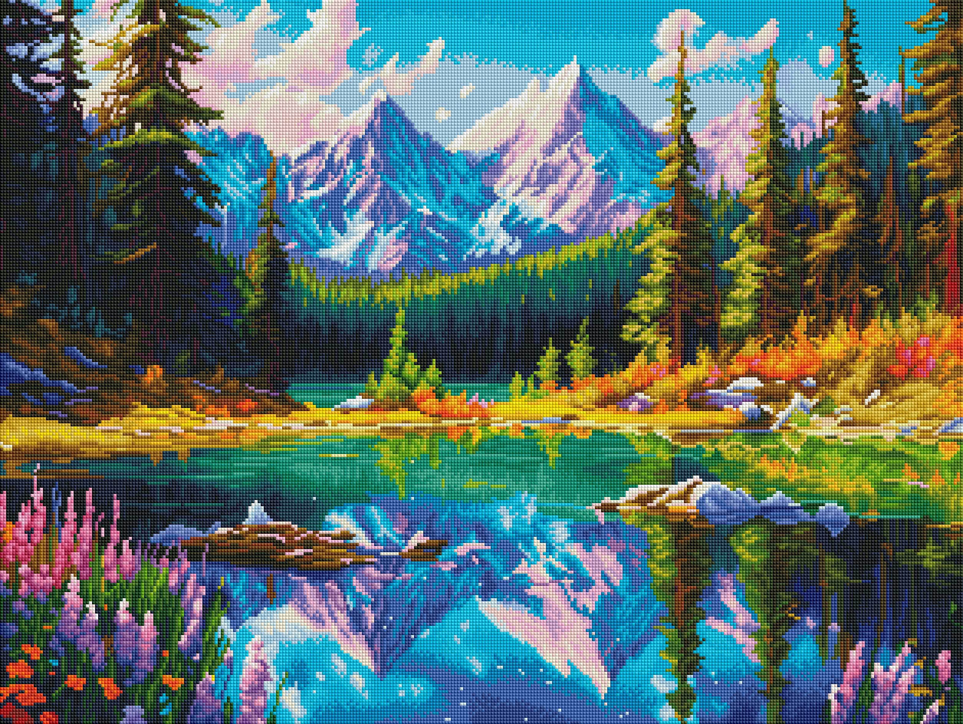 Summer Lake Landscape