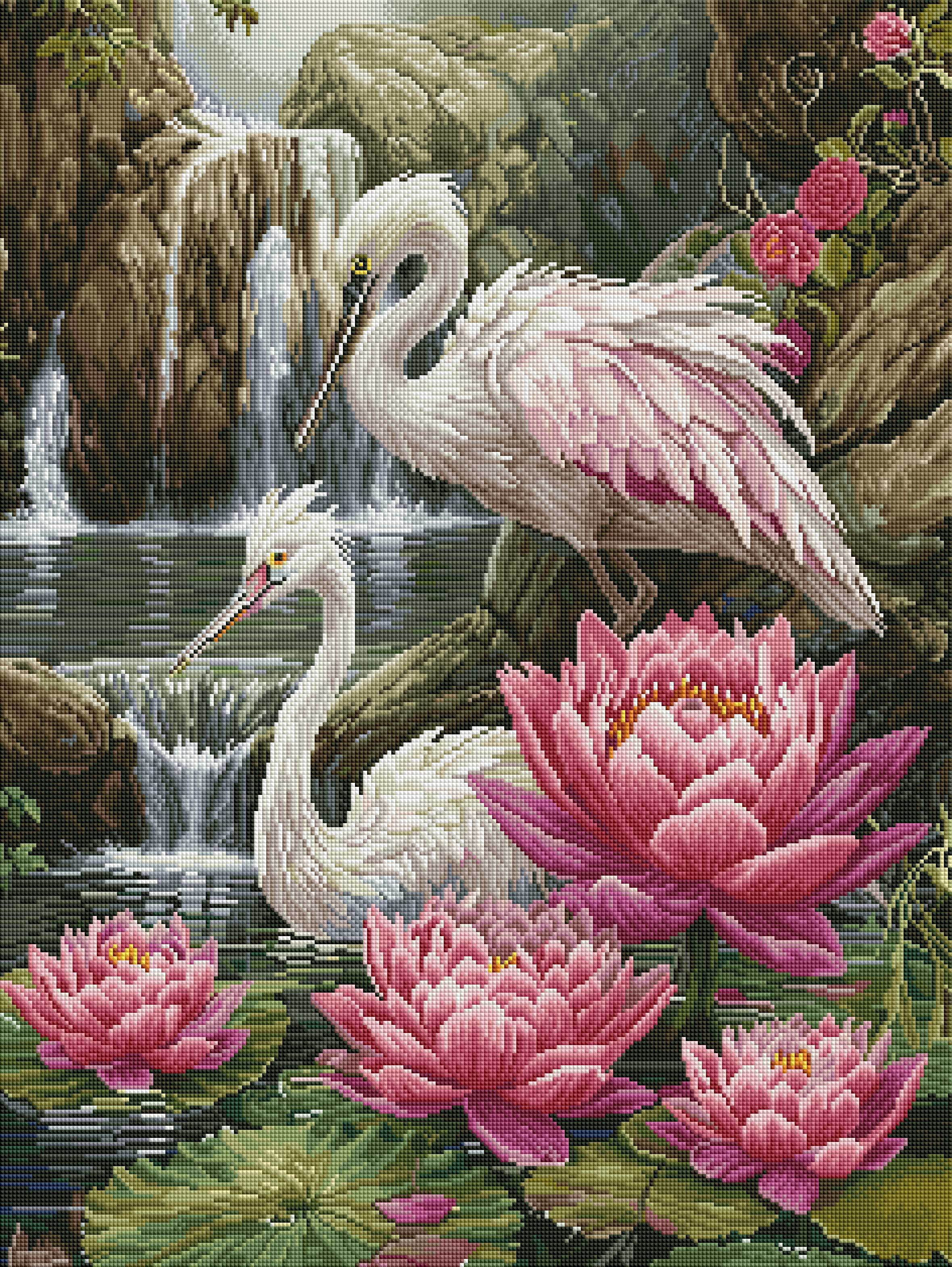 Pair Of White Herons