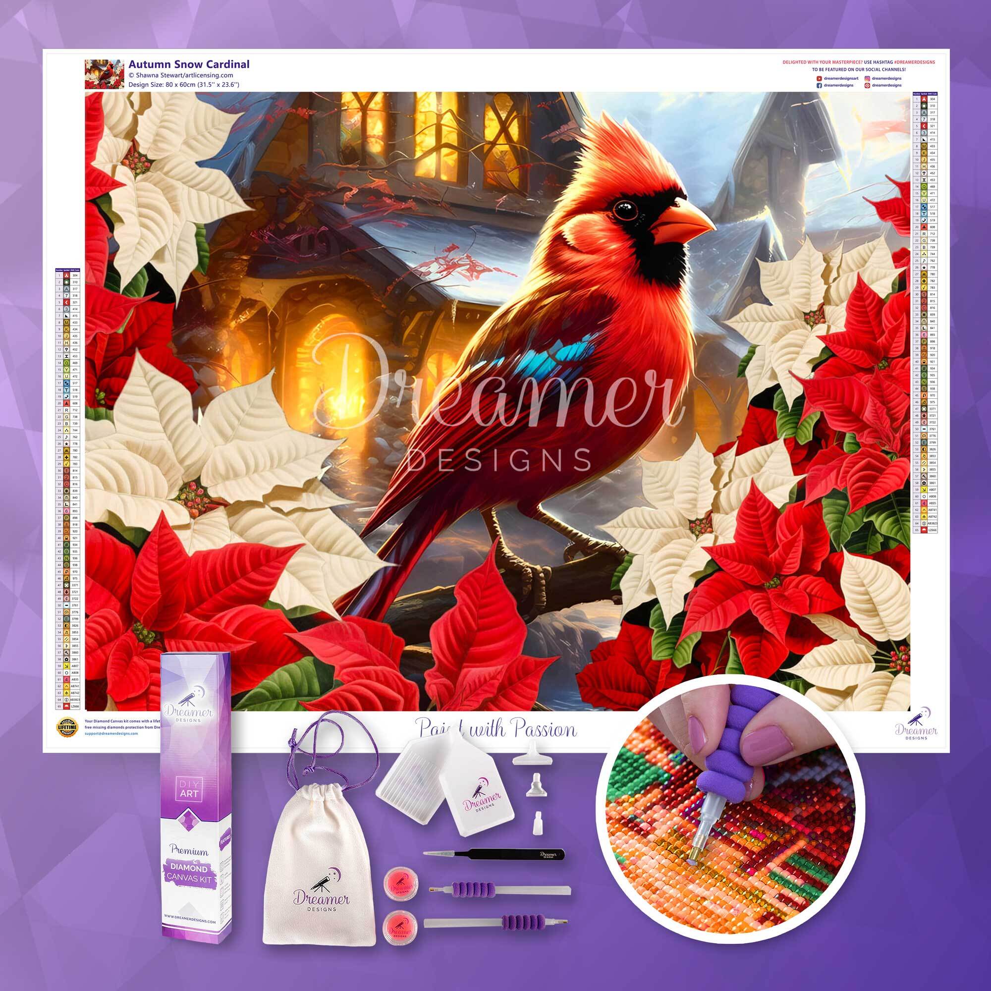 Autumn Snow Cardinal