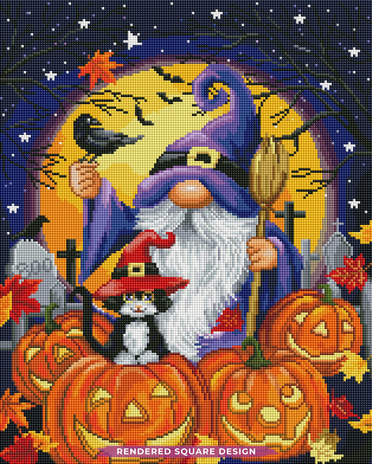 Halloween Gnome and Cat