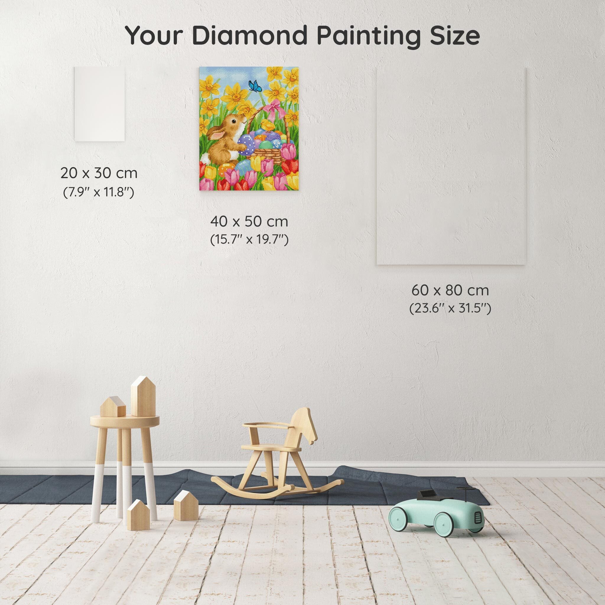 Easter Rabbit with Flowers