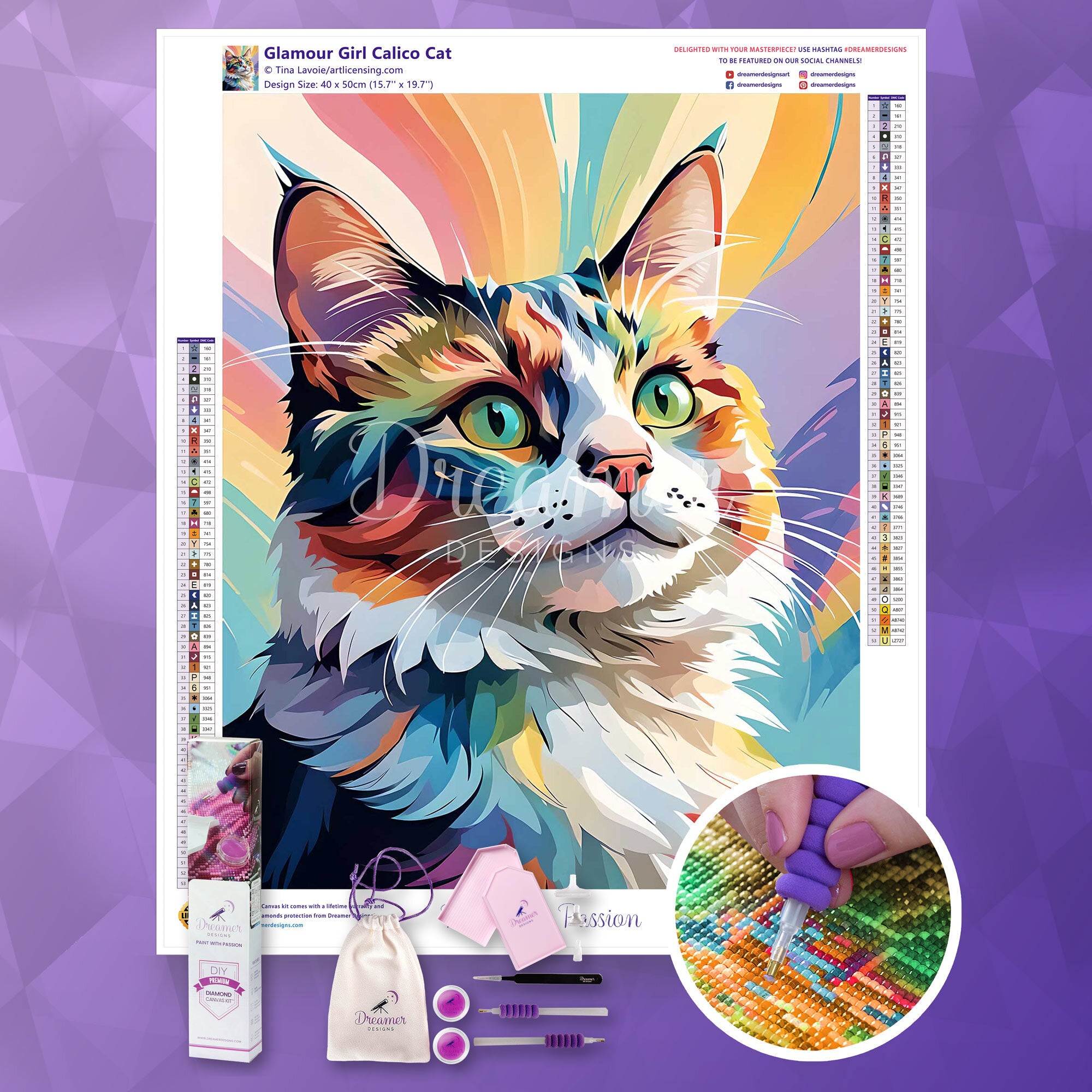 Glamour Girl Calico Cat