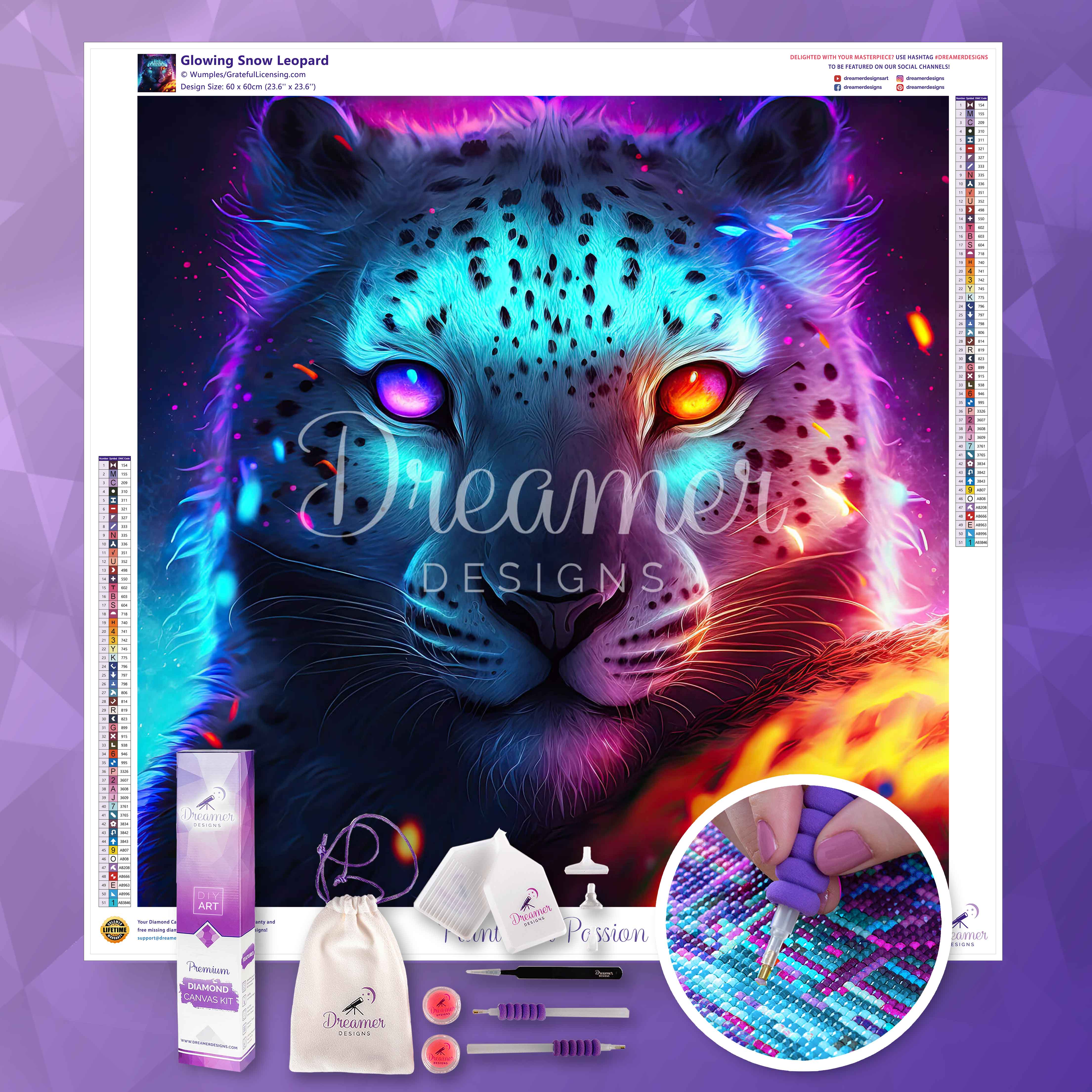 Glowing Snow Leopard