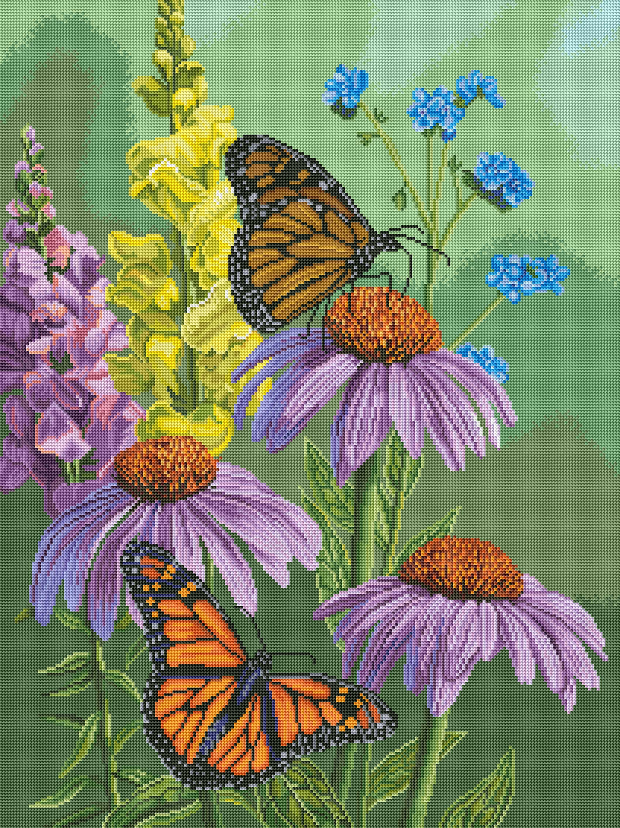 Garden Flower Monarchs