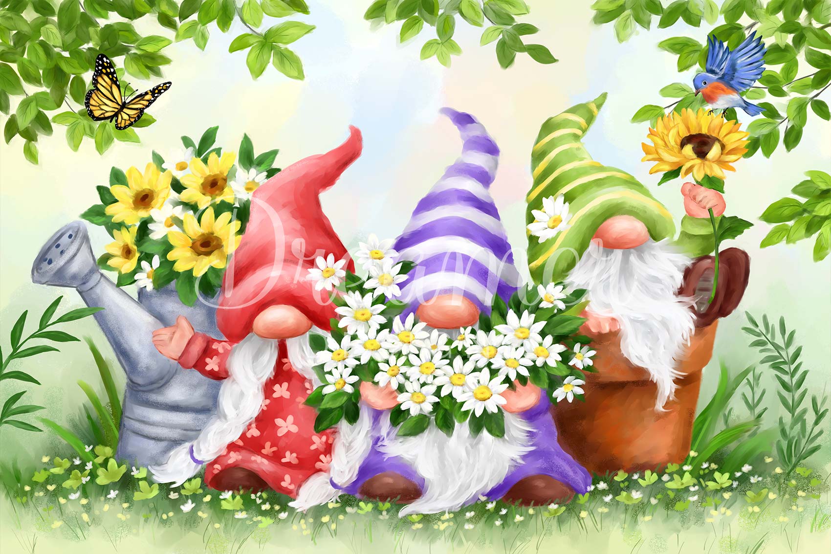 Spring Gnome Trio