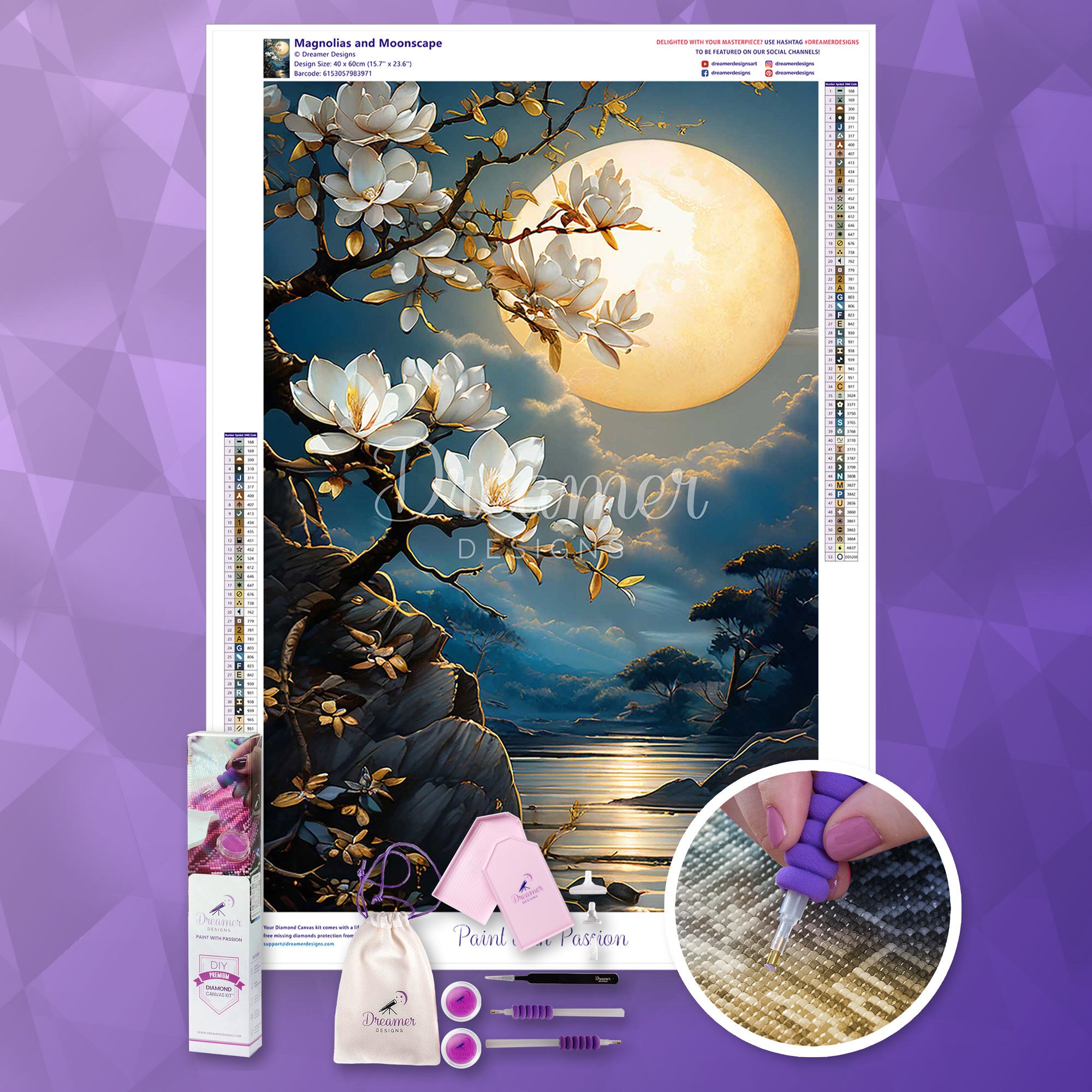 Magnolias and Moonscape