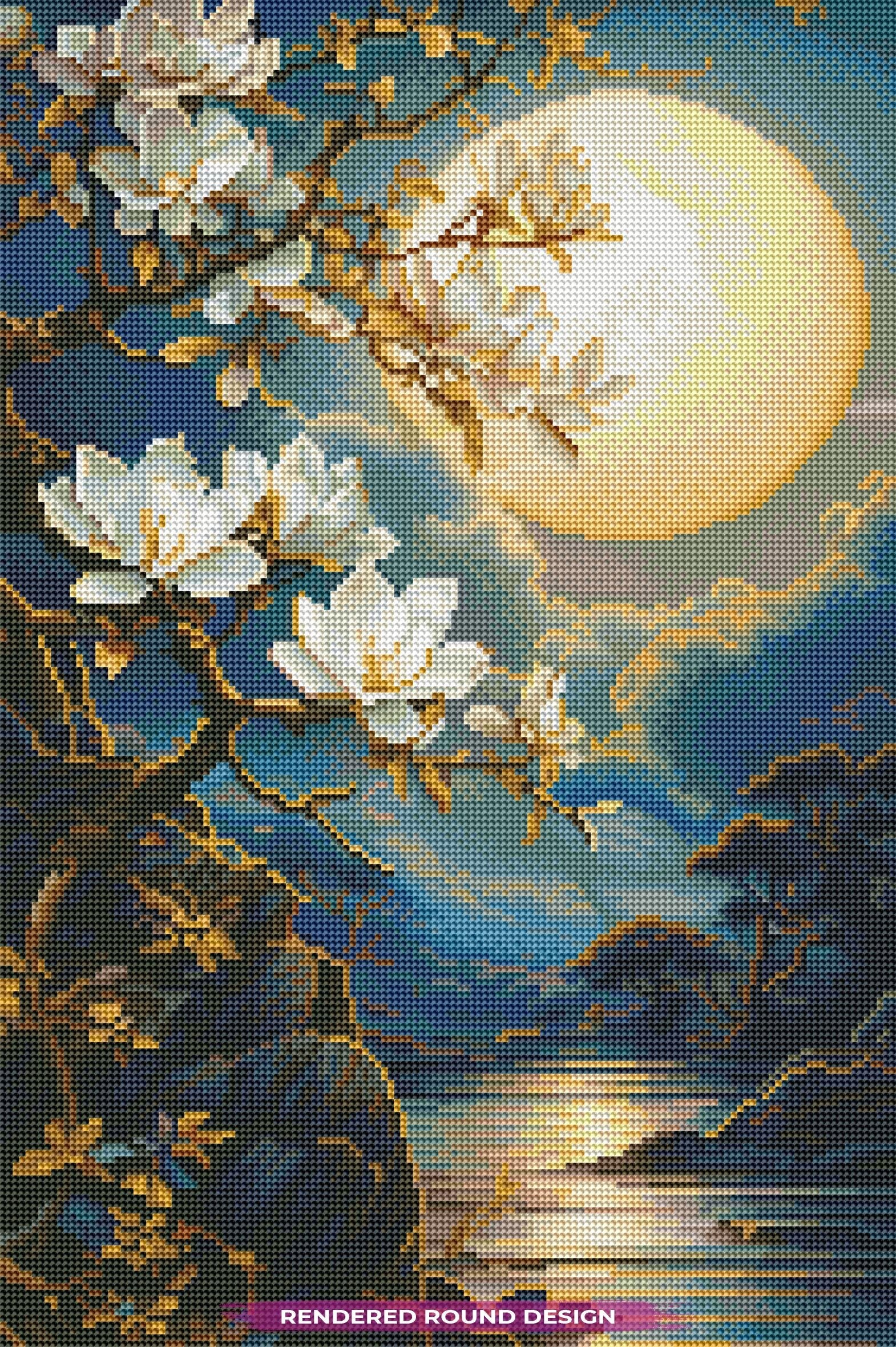 Magnolias and Moonscape