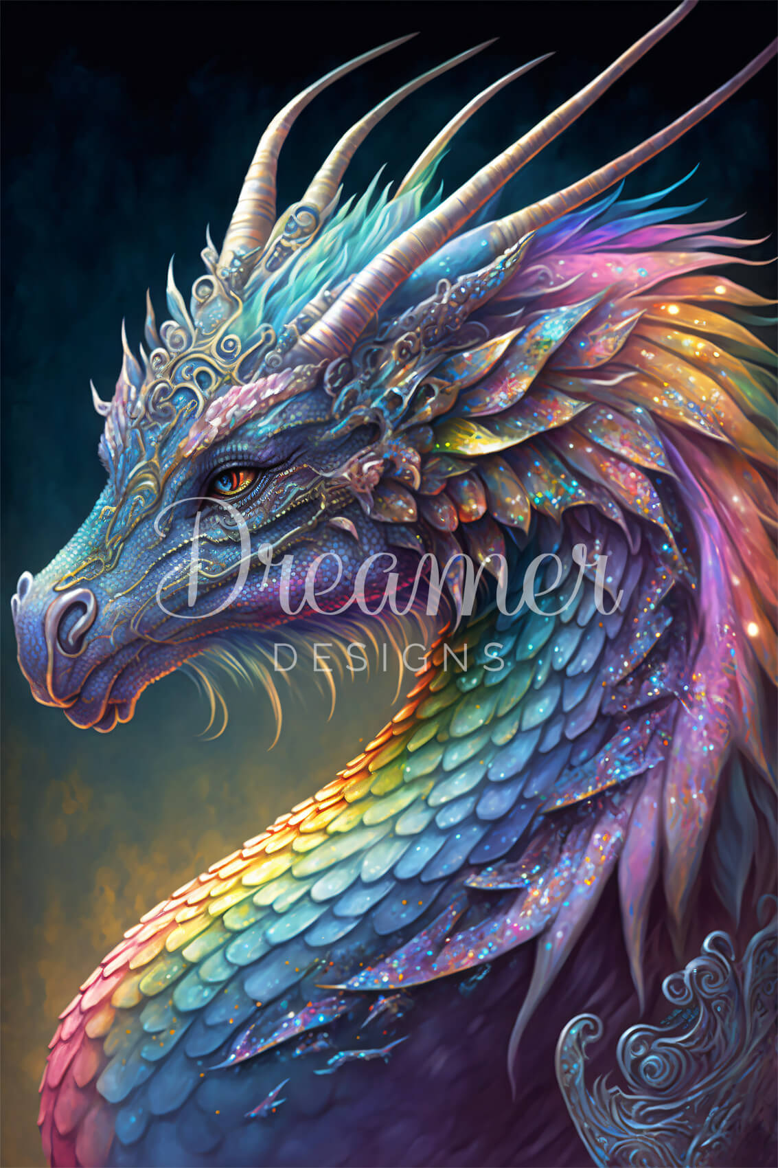Diy 5d Large Size Creative Music Colored Dragon Diamond Painting