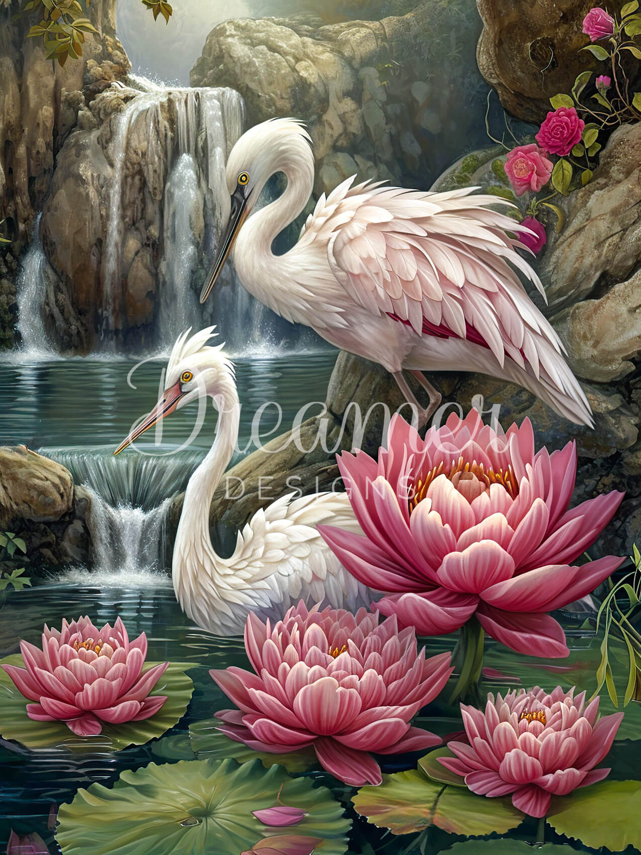 Pair Of White Herons