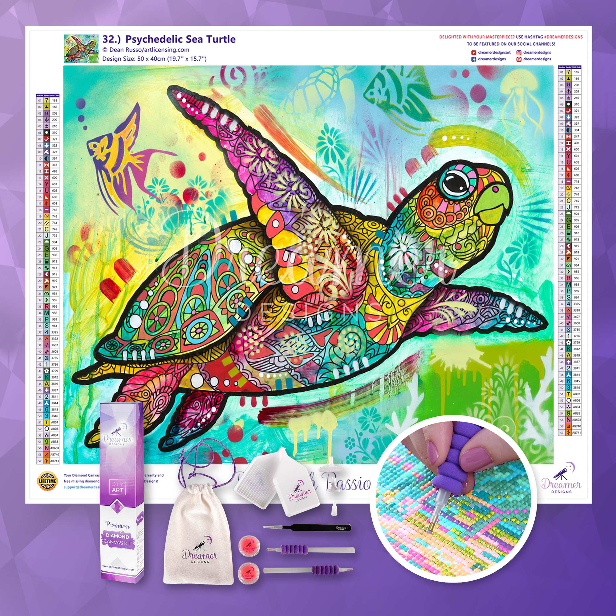 Psychedelic Sea Turtle