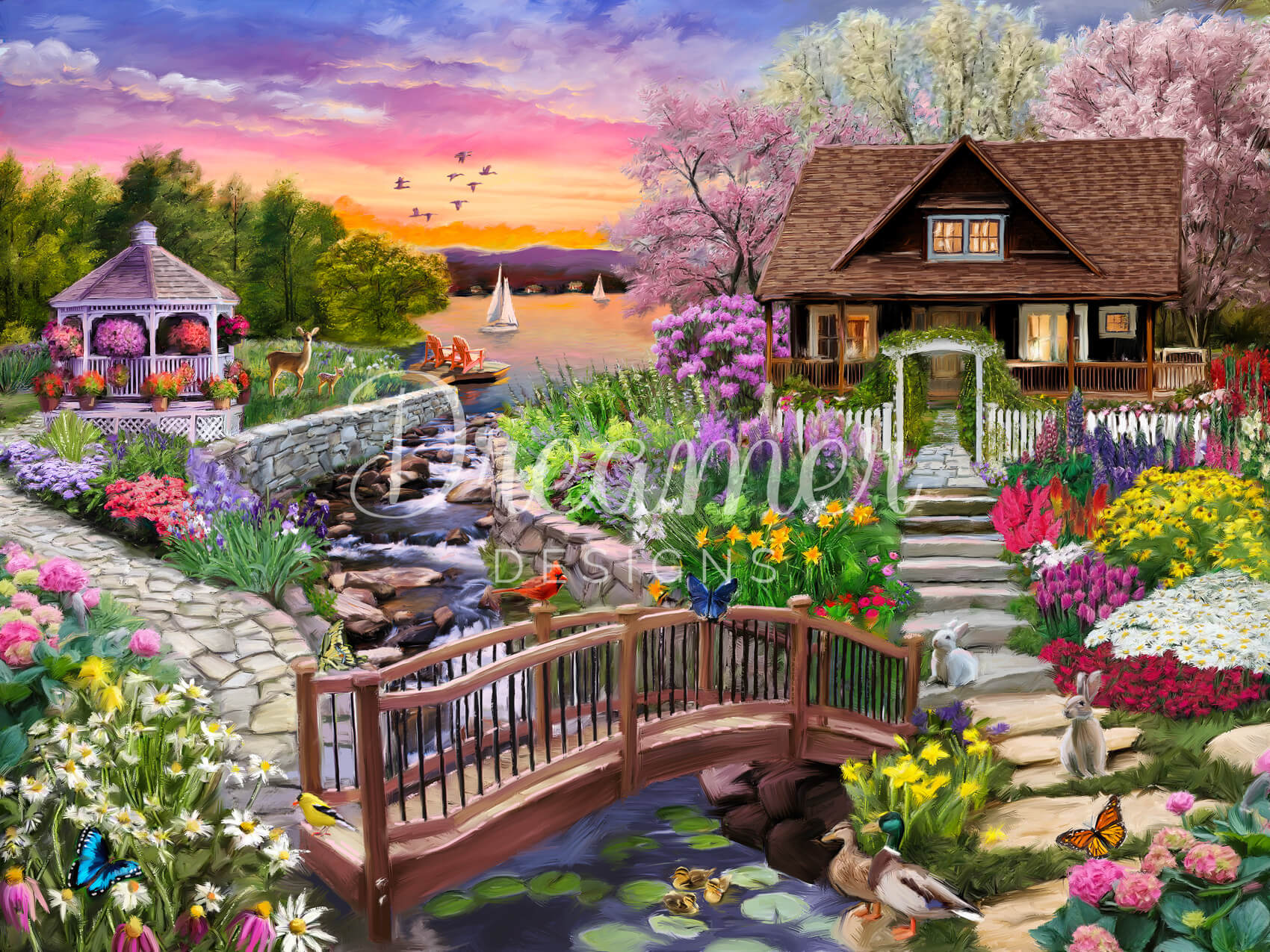 Spring Blooms on the Lake