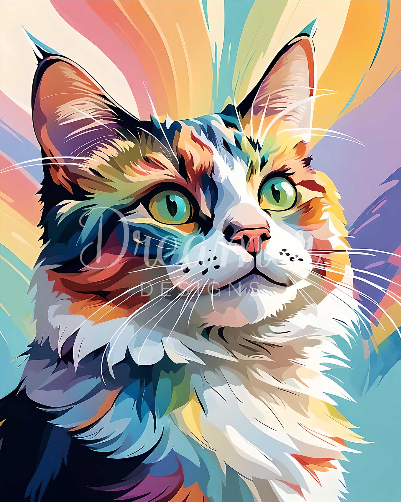 Glamour Girl Calico Cat