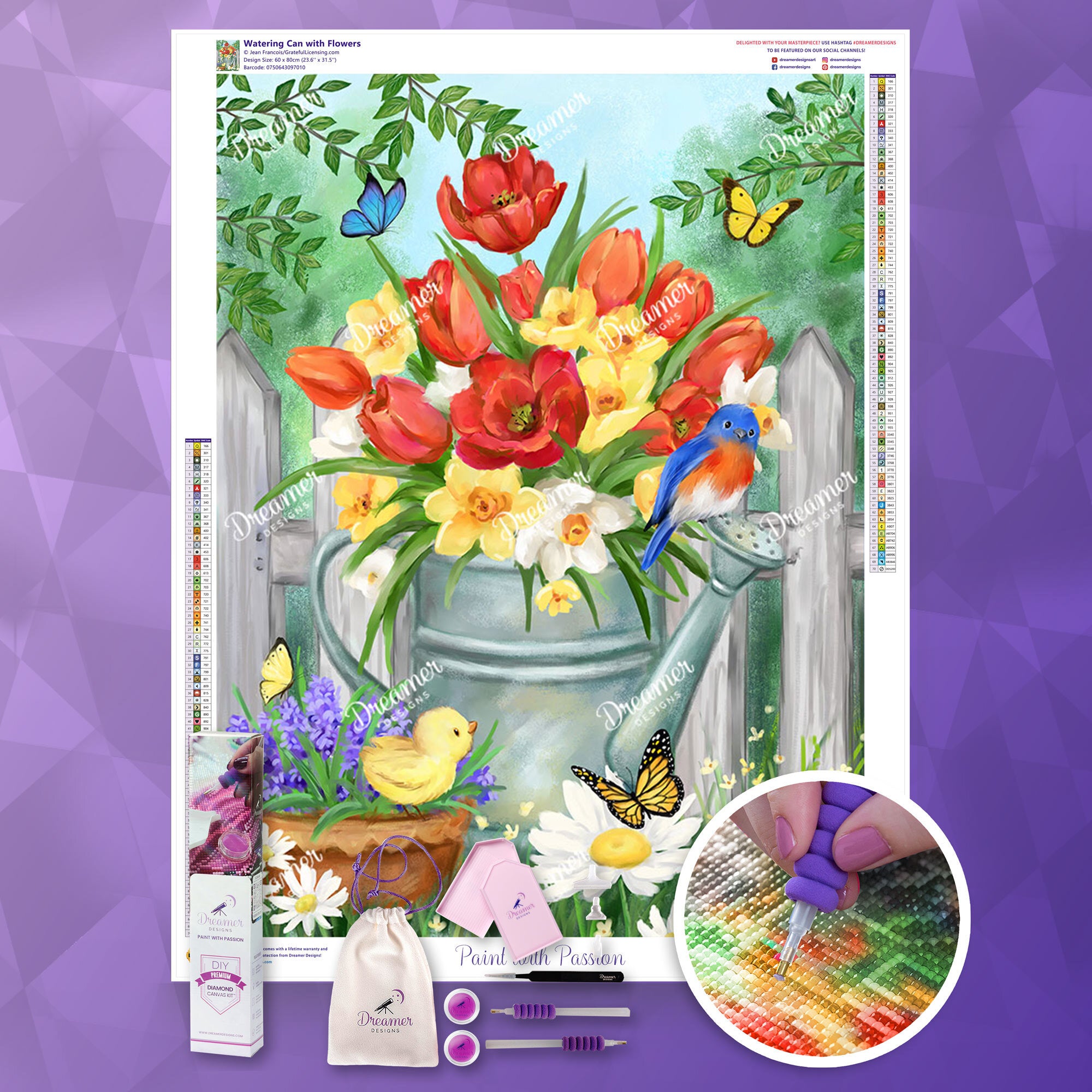 Watering Can with Flowers