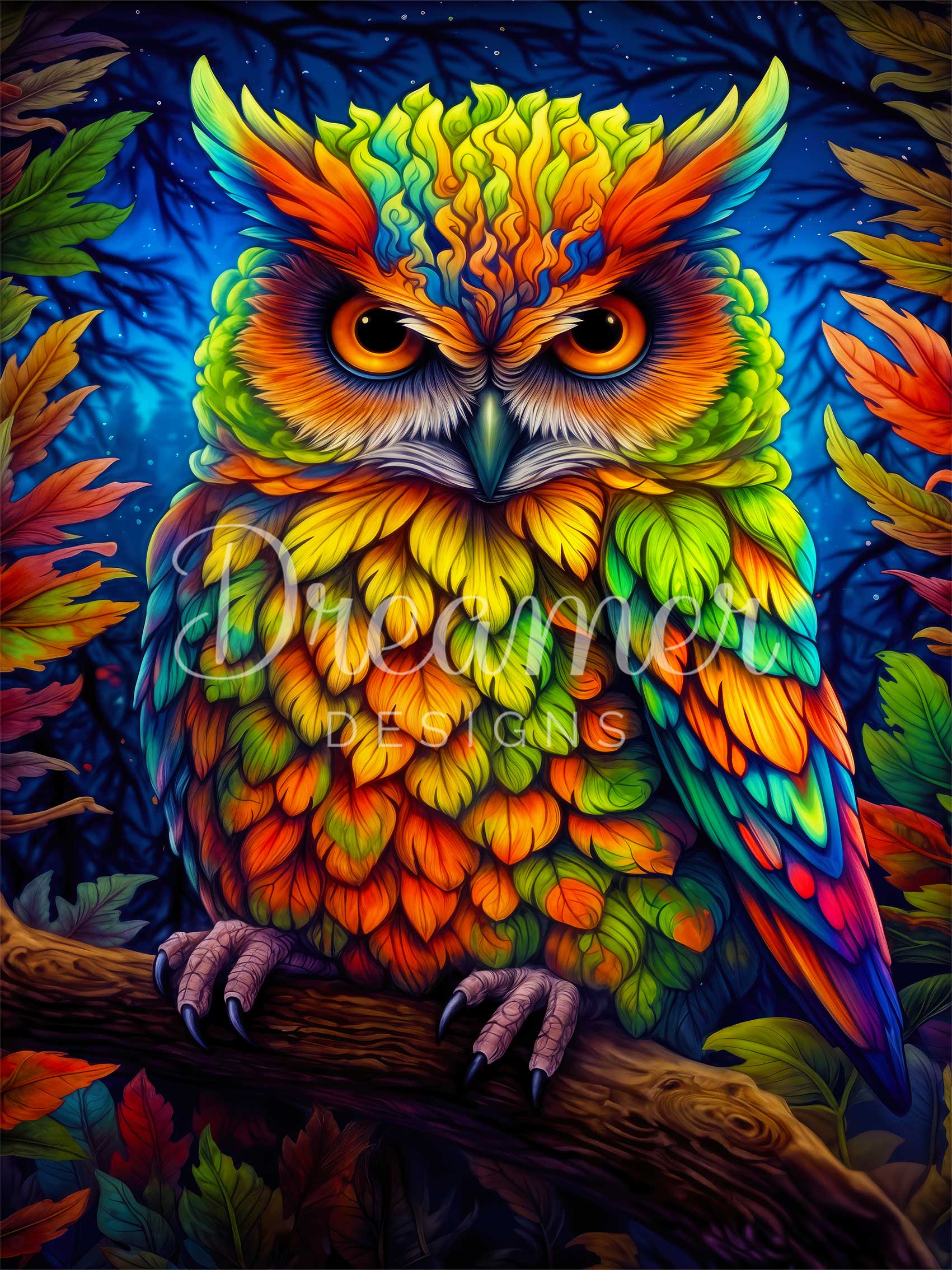Leafy Owl at Night