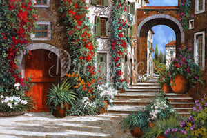 L'altra Porta Rossa Al Tramonto