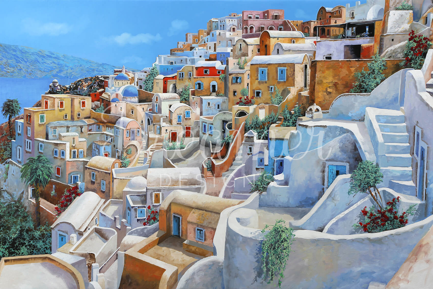 Santorini A Colori