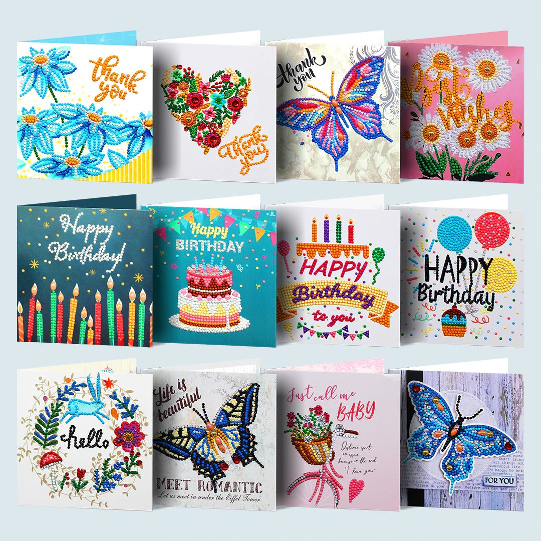 Diamond Greeting Cards (12 Pack)