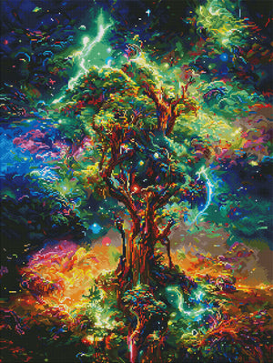 trippy tree background