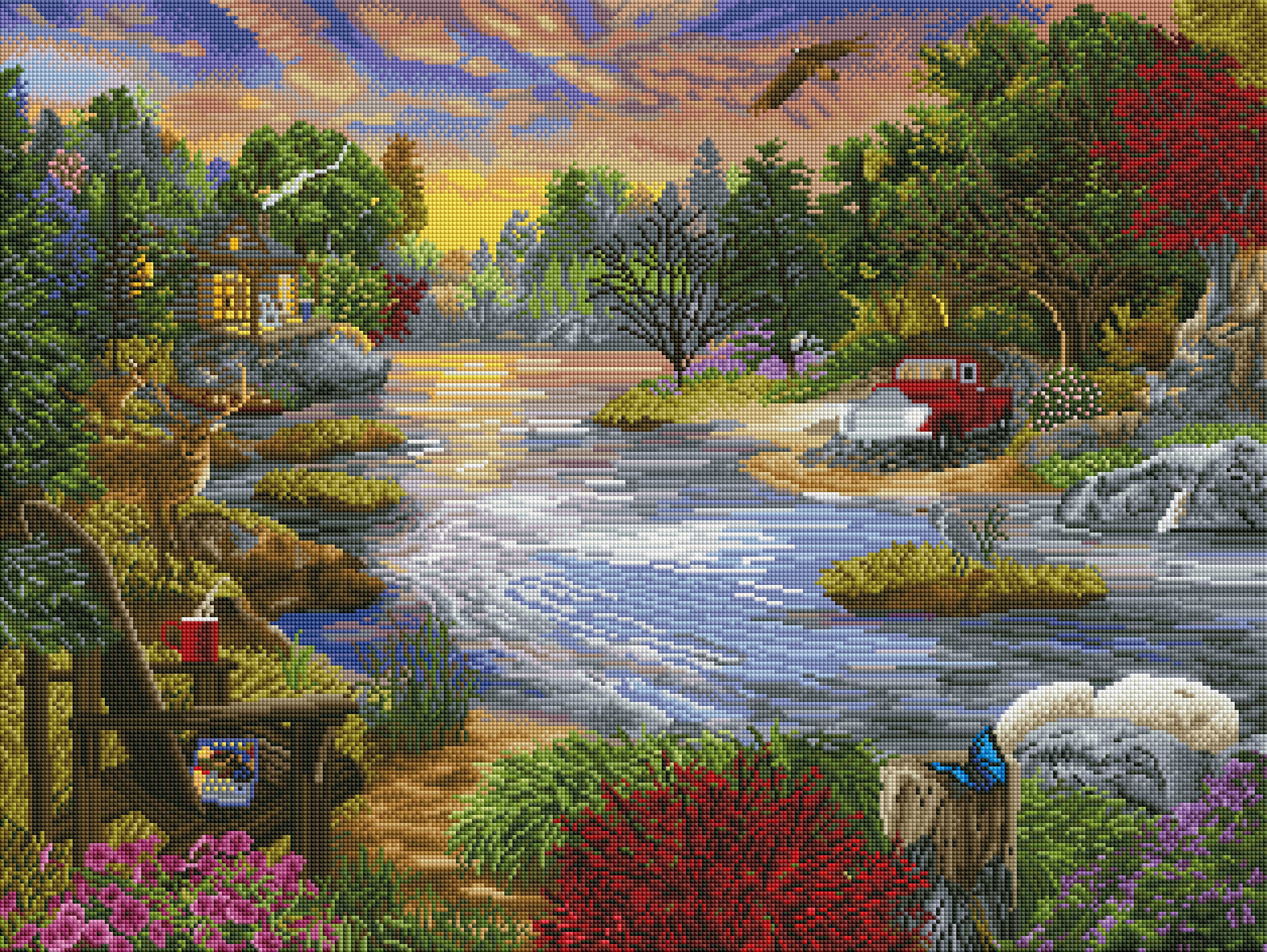 Headlights on the Lake