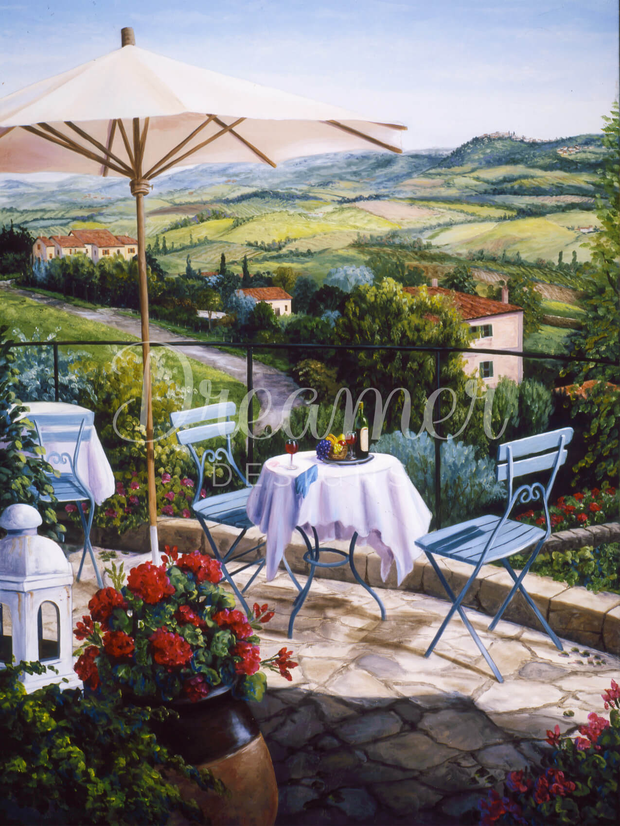 Balcony Overlooking Vineyards