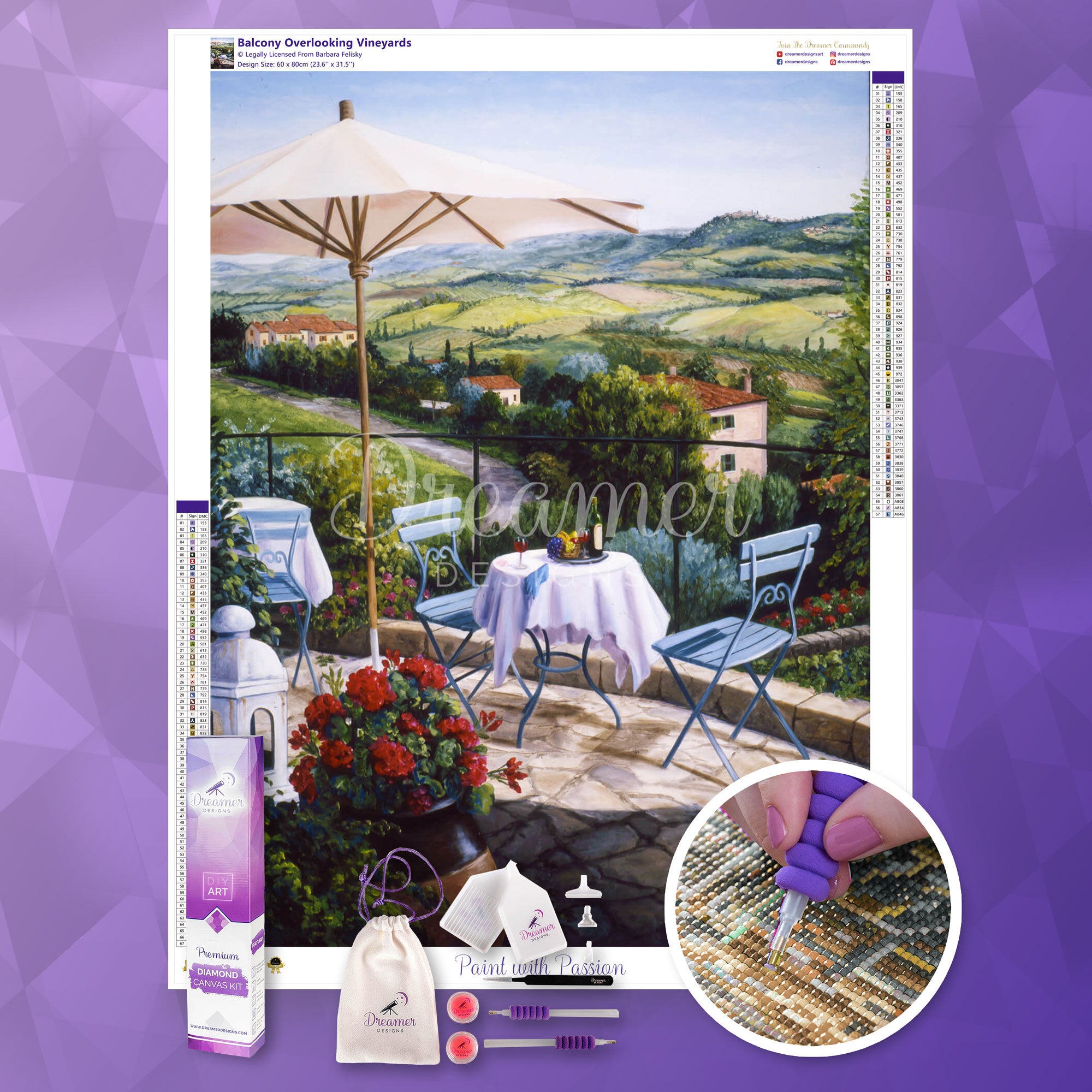 Balcony Overlooking Vineyards