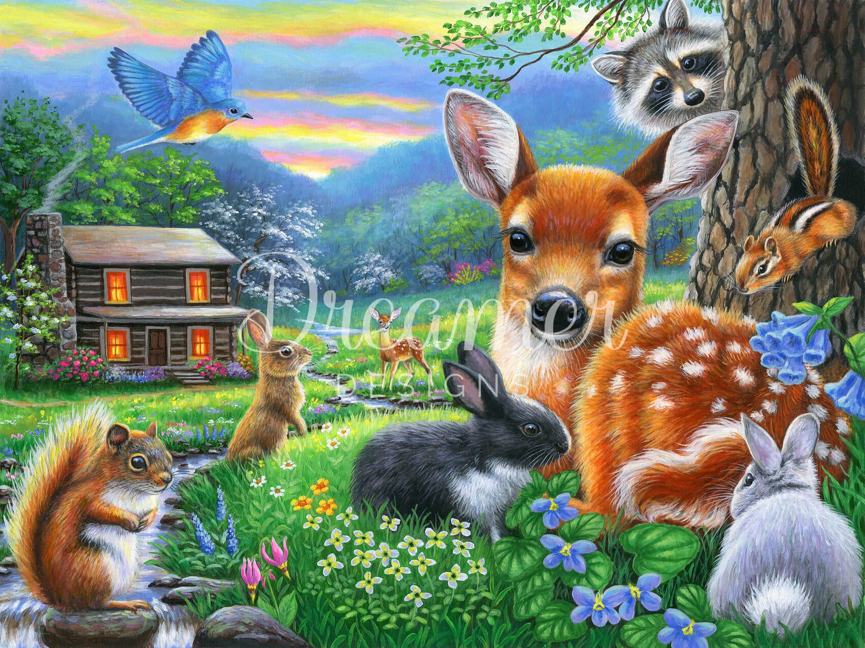 Spring at The Cabin, image size:1700x1275