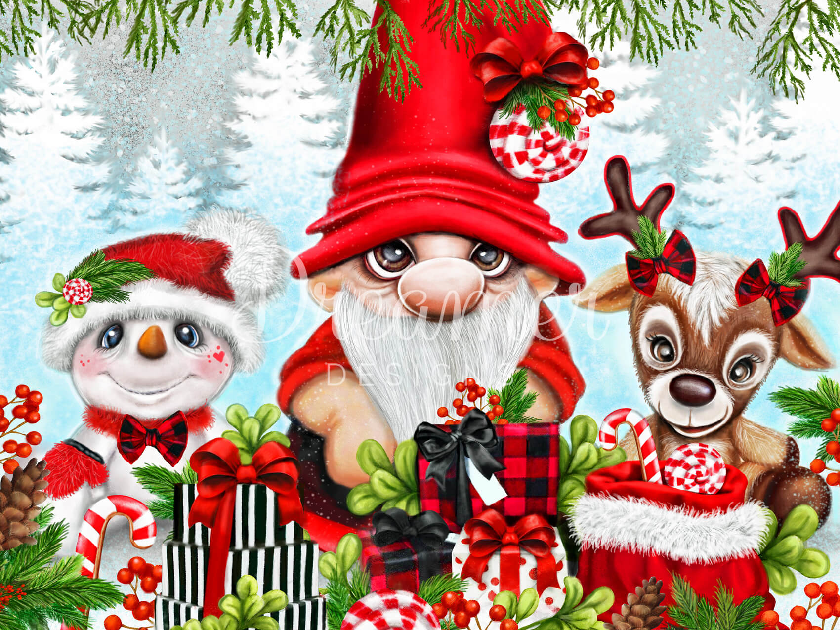 Christmas Gnome and Friends