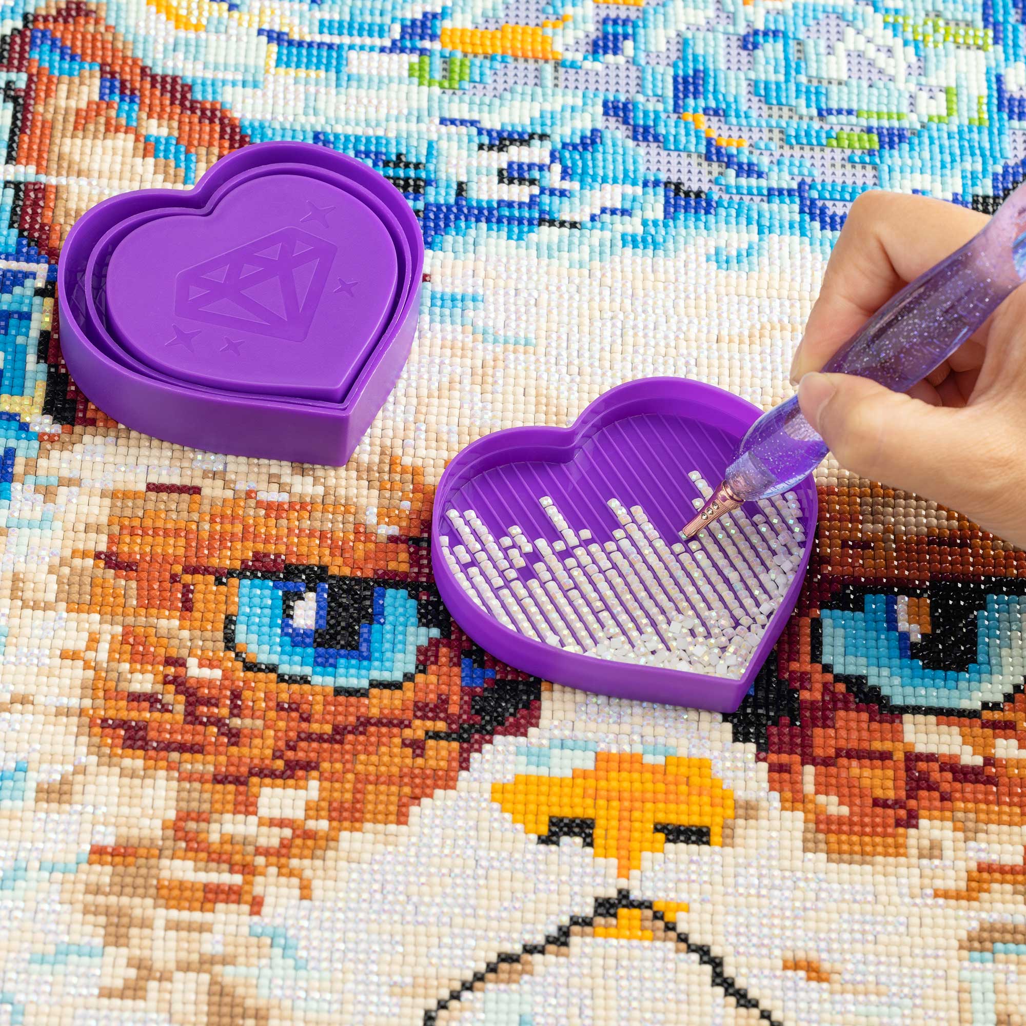 Heart Diamond Tray Set (3 Sizes)