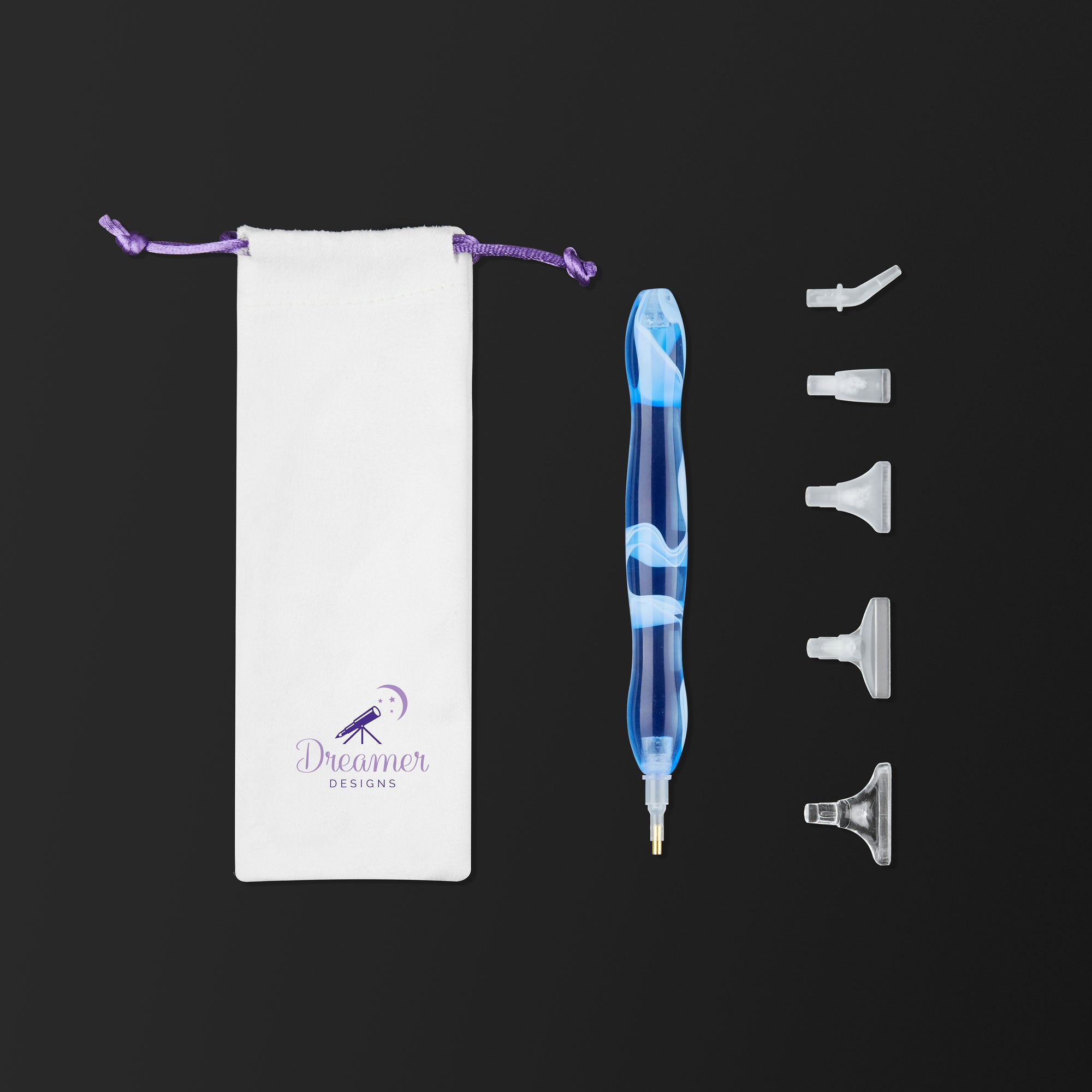 Blue Swirl Drill Pen