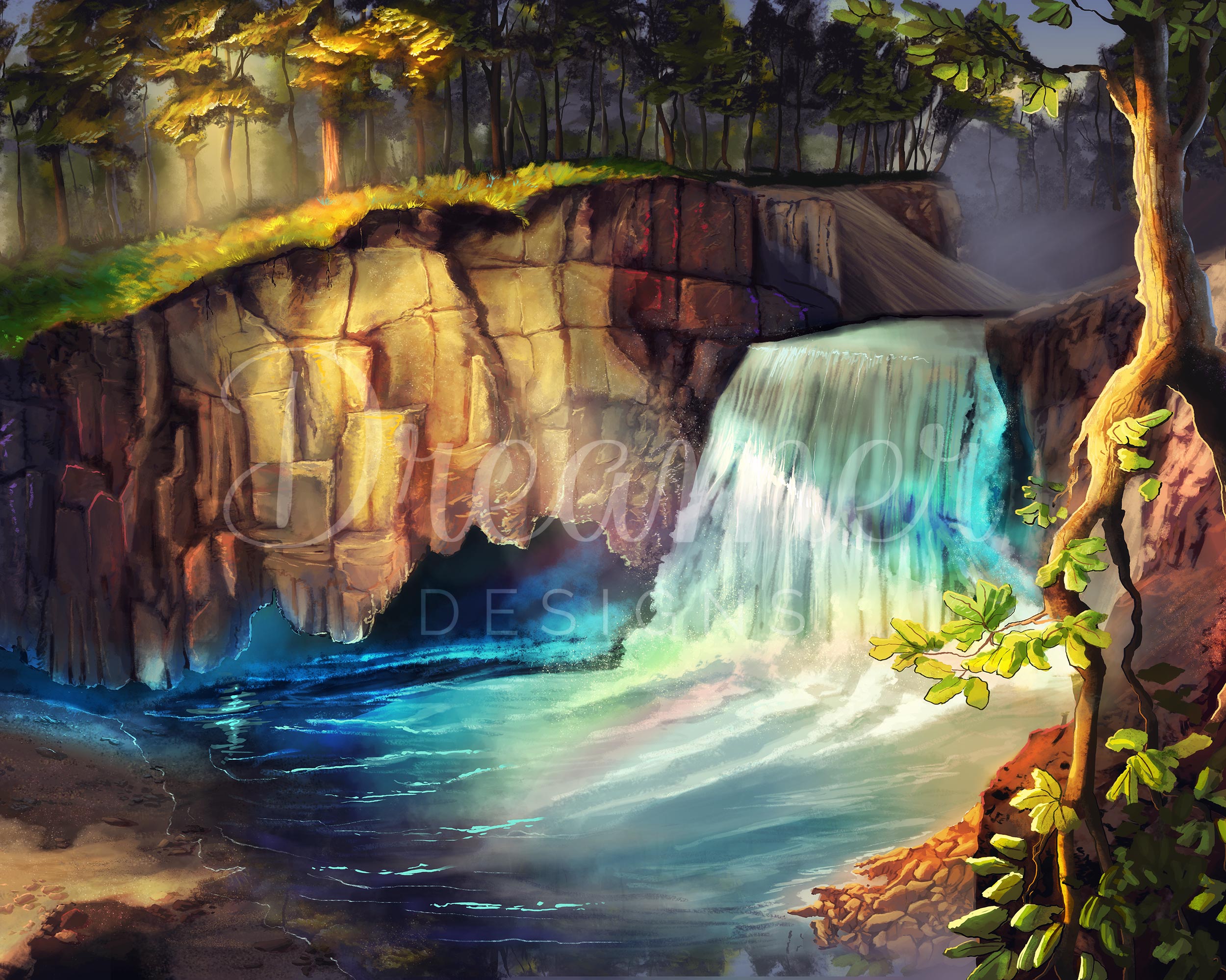 Rainbow Falls Diamond Painting Kit - Dreamer Designs – Dreamer Designs
