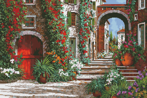 L'altra Porta Rossa Al Tramonto