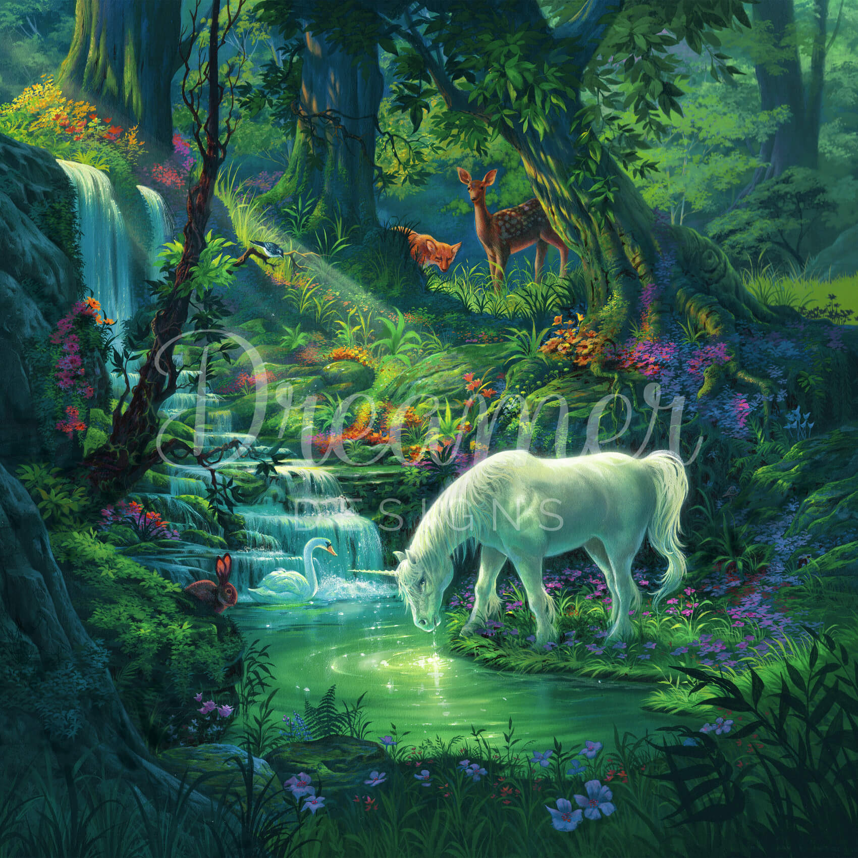 Dreamer Designs THE VISITOR Unicorn Landscape DIAMOND PAINTING Kit top NEW