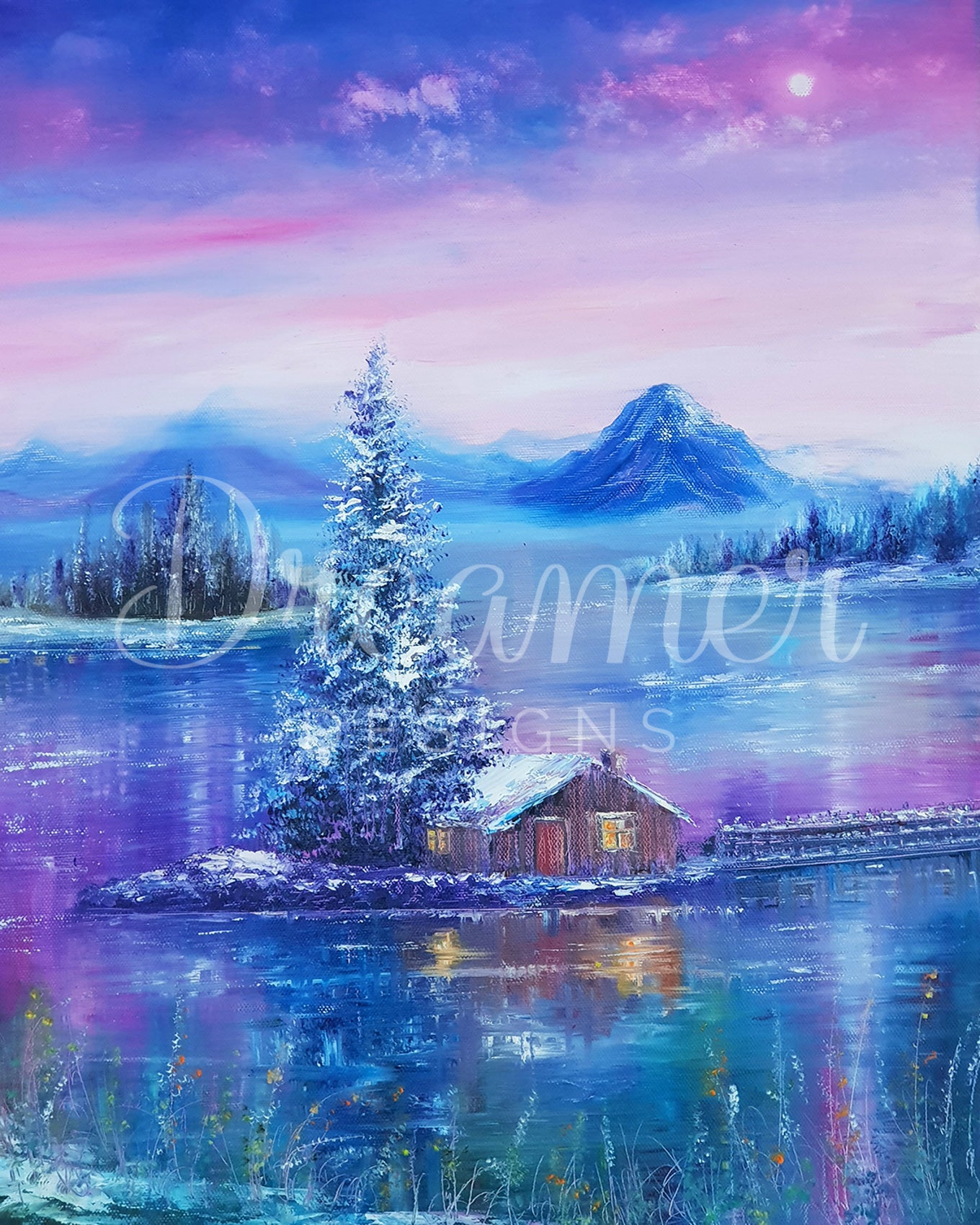 The Winter Cabin Diamond Painting Kit - Dreamer Designs