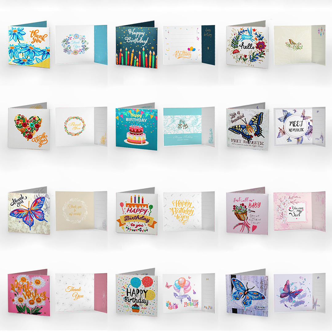 Diamond Greeting Cards (12 Pack)