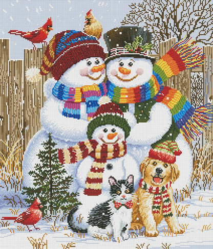 Backyard Snow Family