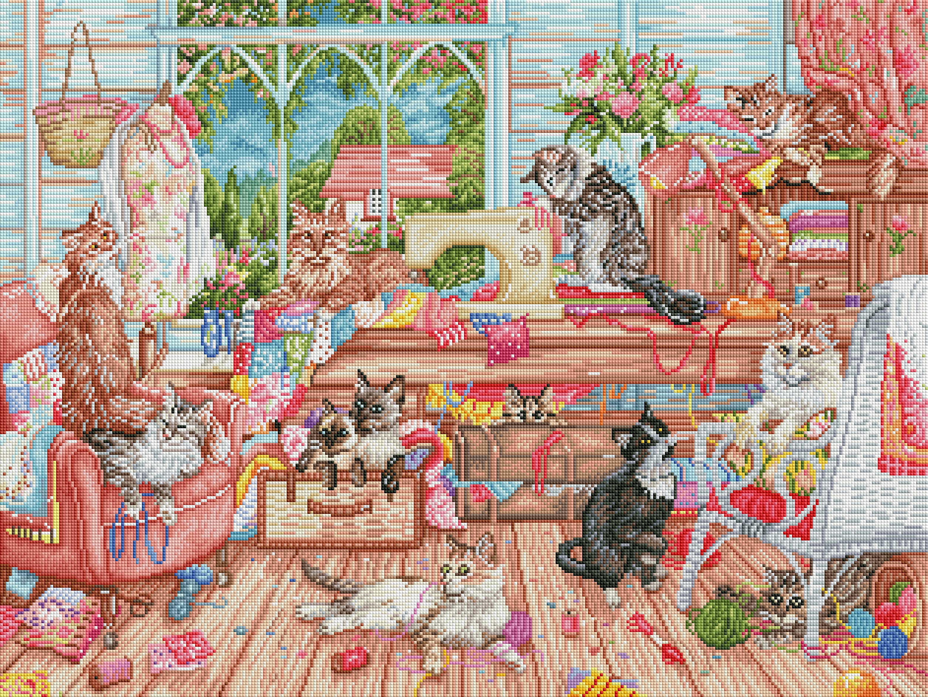 ドリーマーデザイン　ダイヤモンドアート　The Sewing Room 裁縫室 The Sewing Room – Dreamer Designs