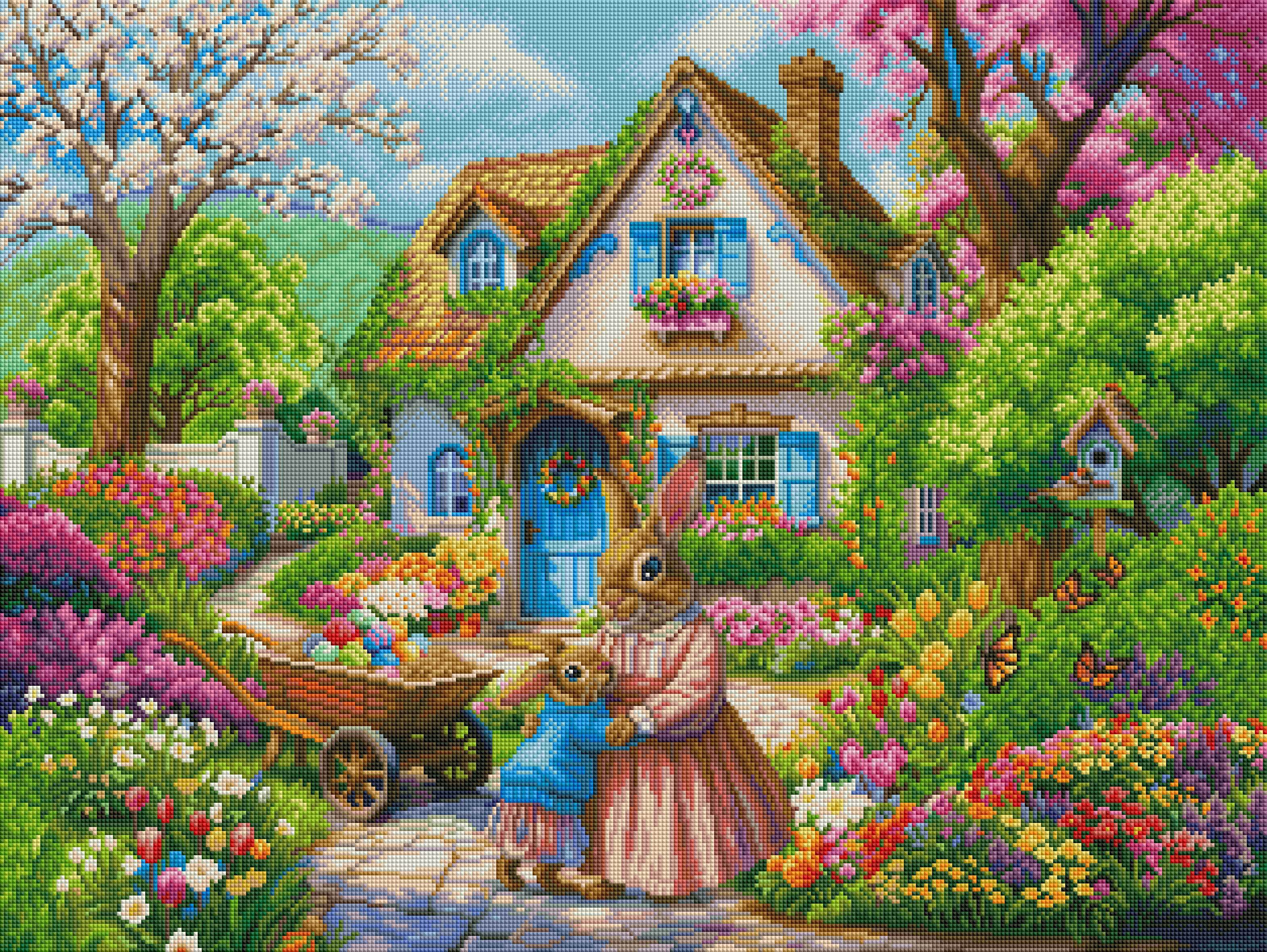 A1389-Bunny-Cottage---80x60cm.