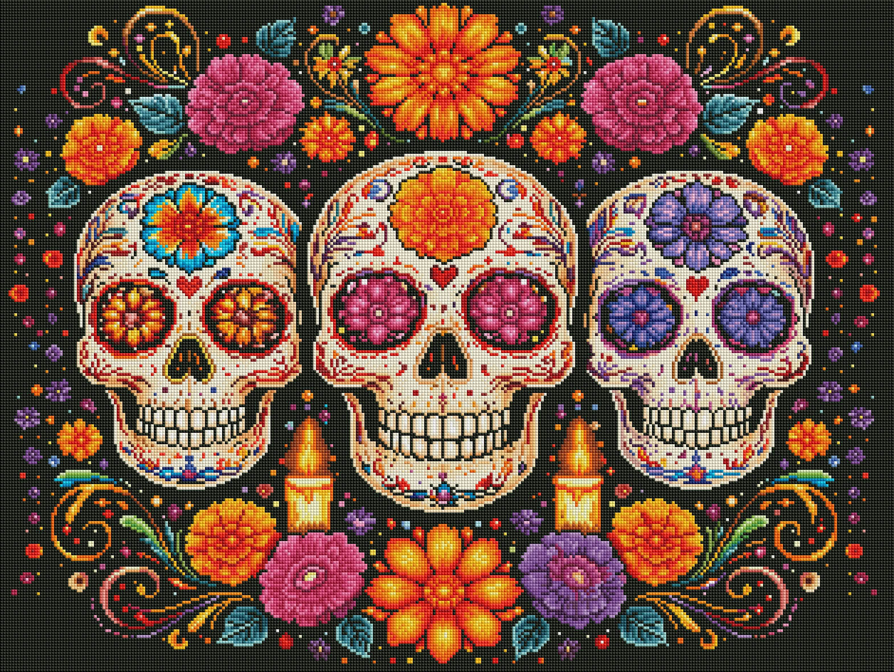 Day Of The Dead In Flowers – Dreamer Designs