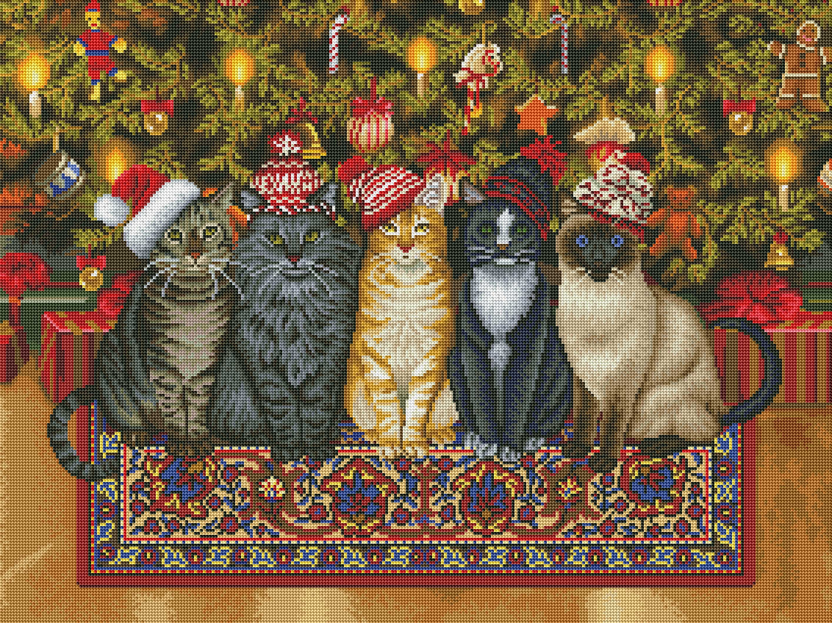 Cats In Christmas Hats