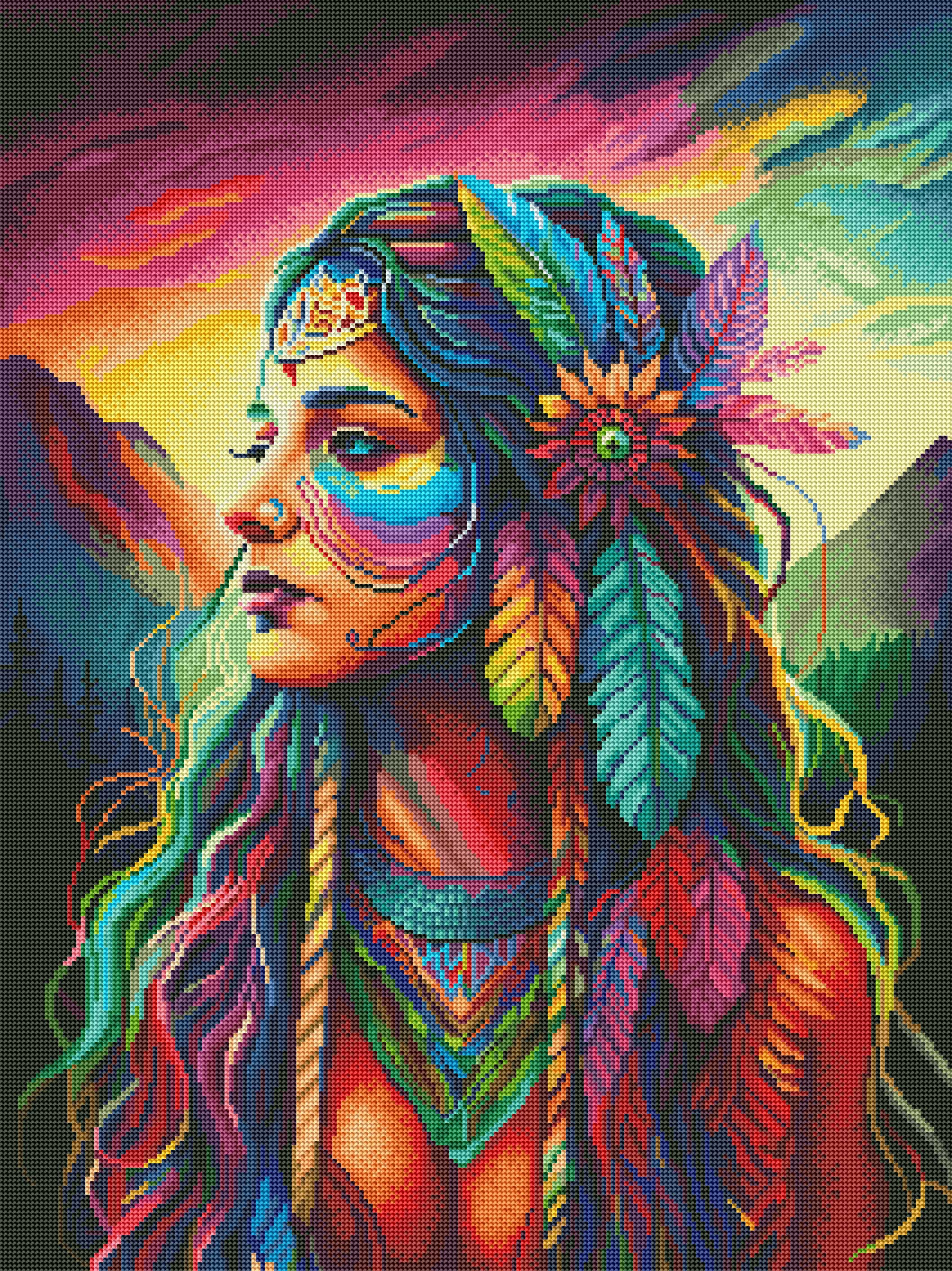 Tribal Rainbow Goddess