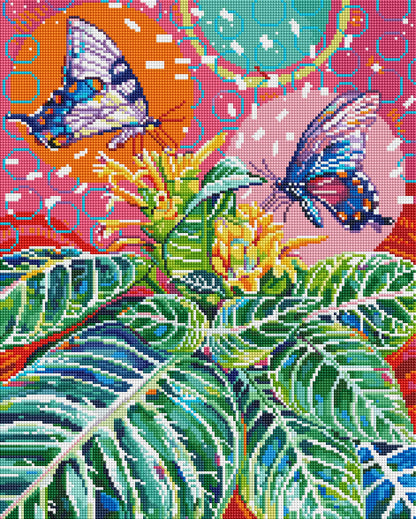 Aphelandra Zebra and Butterflies