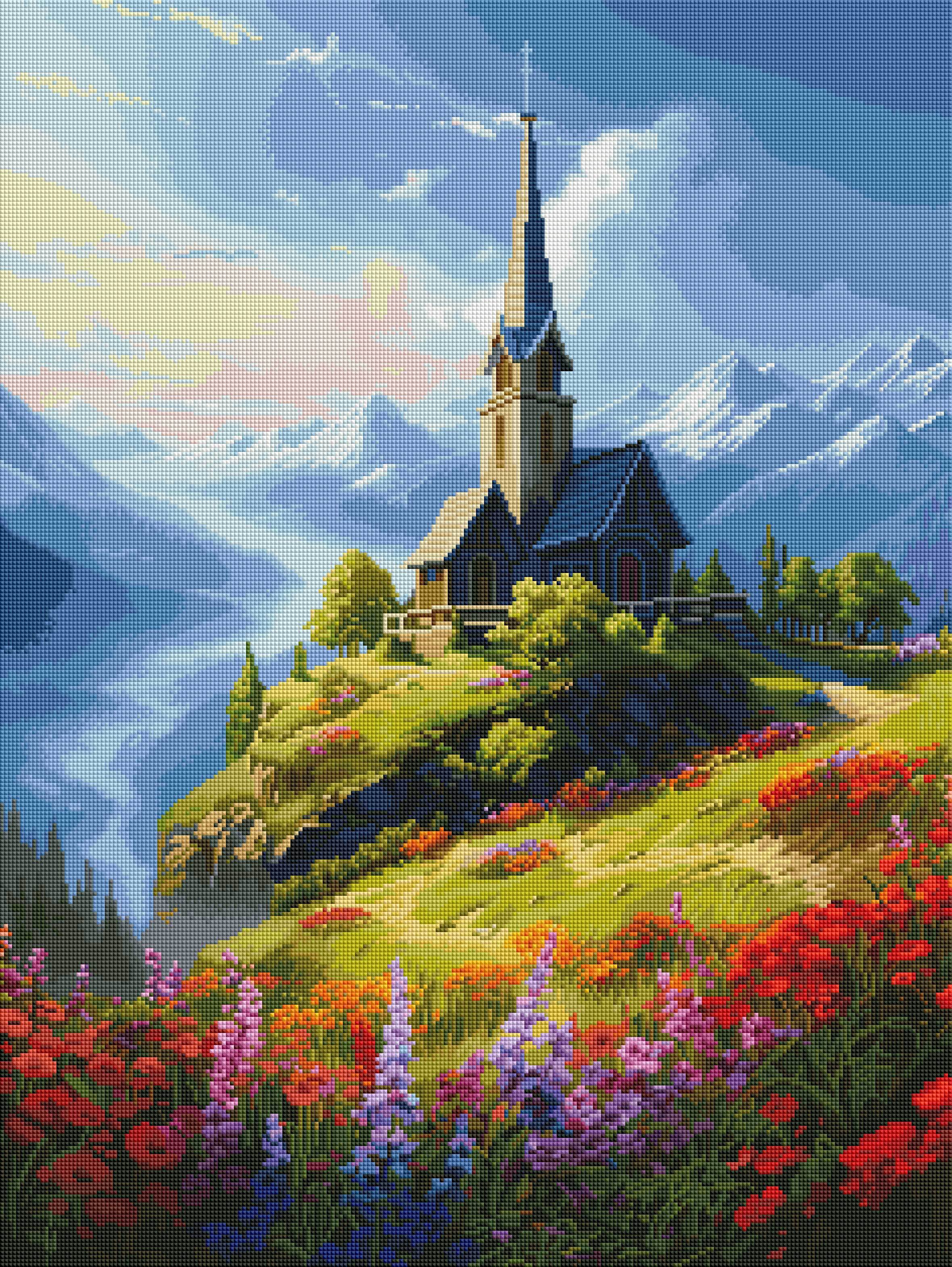 その他 DreamerDESIGNS Mystic Church A842--Mystic-Church---80x60cm.