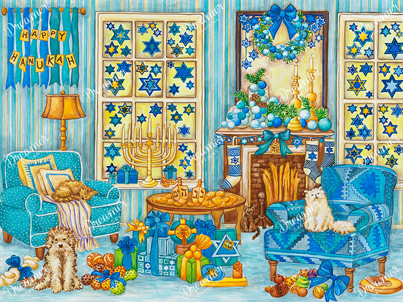 Hanukah Living Room
