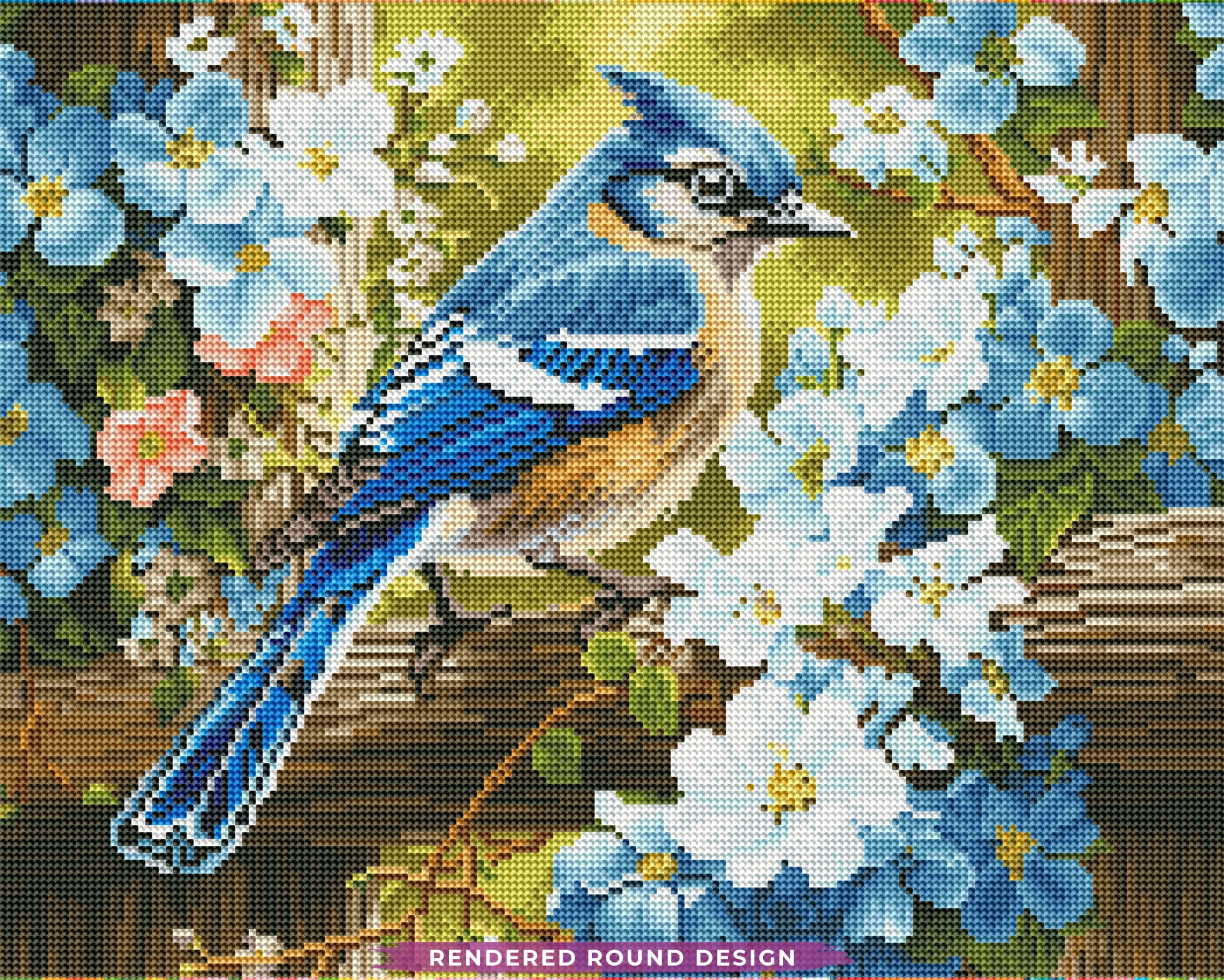 ダイヤモンドアート DreamerDESIGNS Bluejay Spring – Dreamer Designs