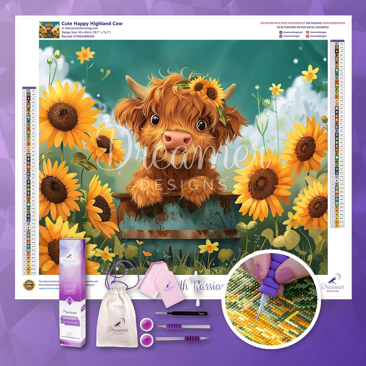Cute Happy Highland Cow