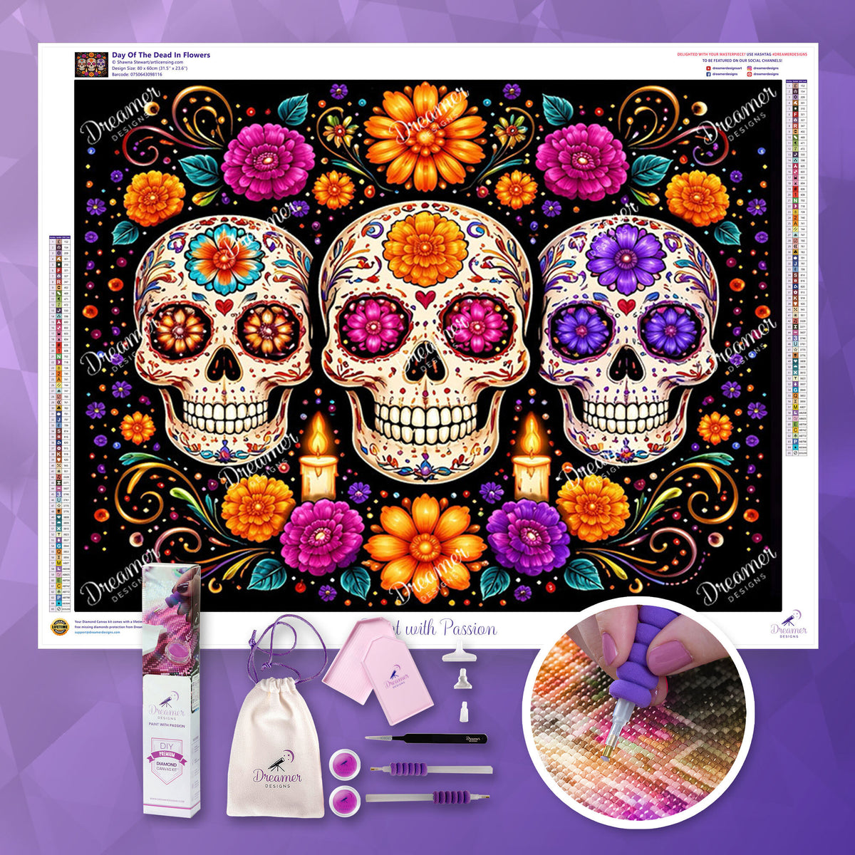 Day Of The Dead In Flowers