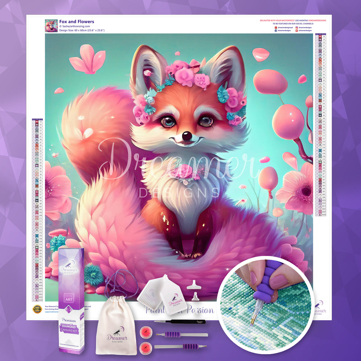 Fox and Flowers