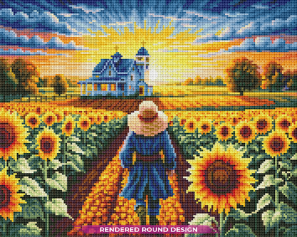 Golden Sunflower Morning